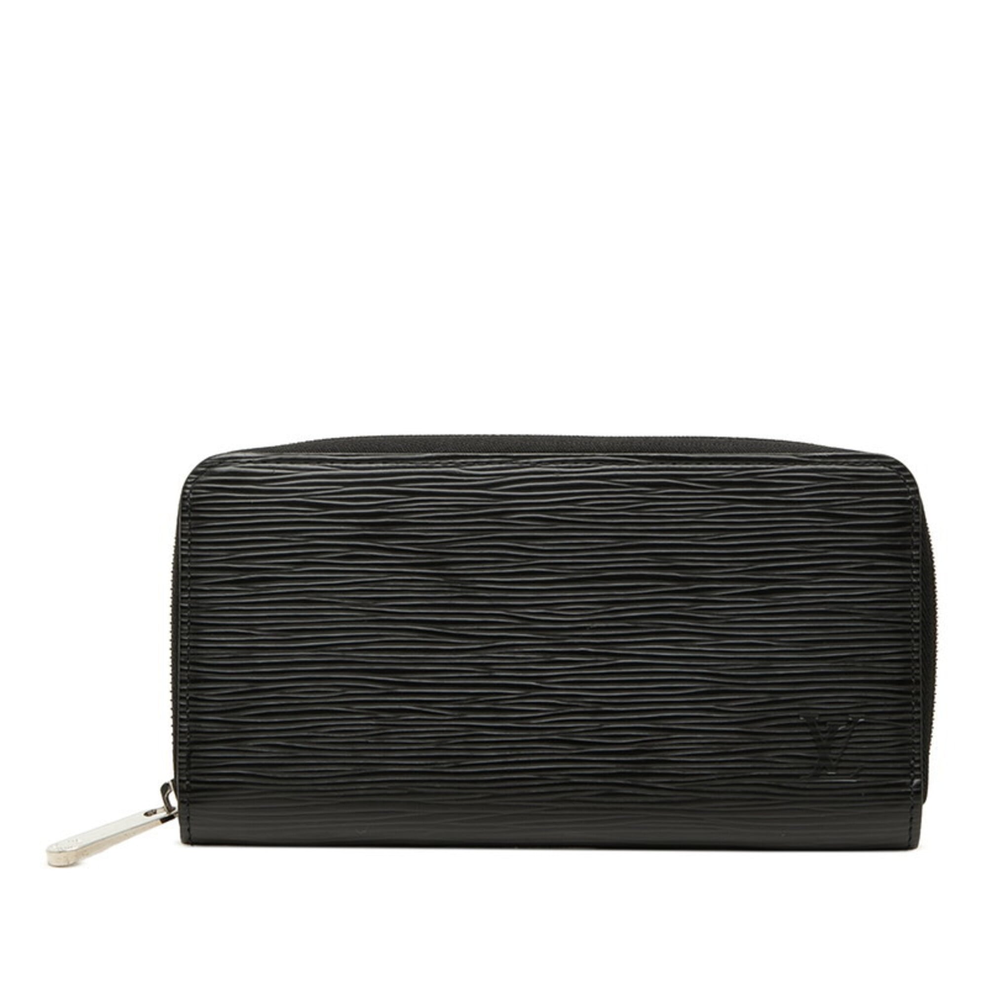Louis Vuitton Black Noir Leather Long Wallet (Bi-Fold) (Pre-Owned)
