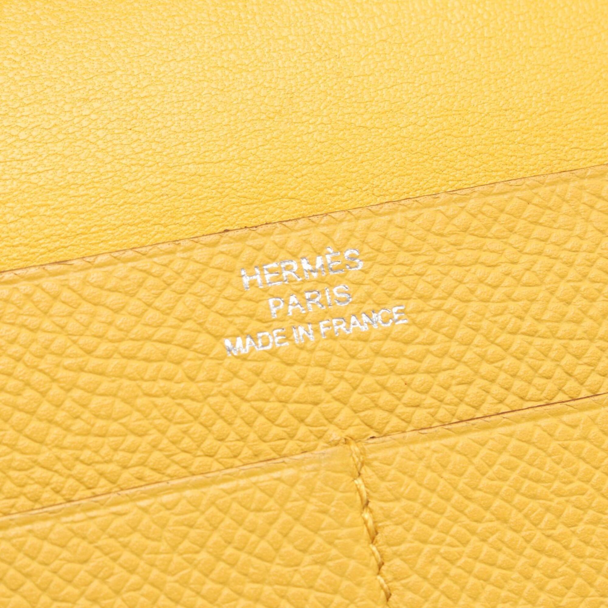 Hermes Sun Yellow Epsom Leather Long Wallet (Bi-Fold) (Pre-Owned)