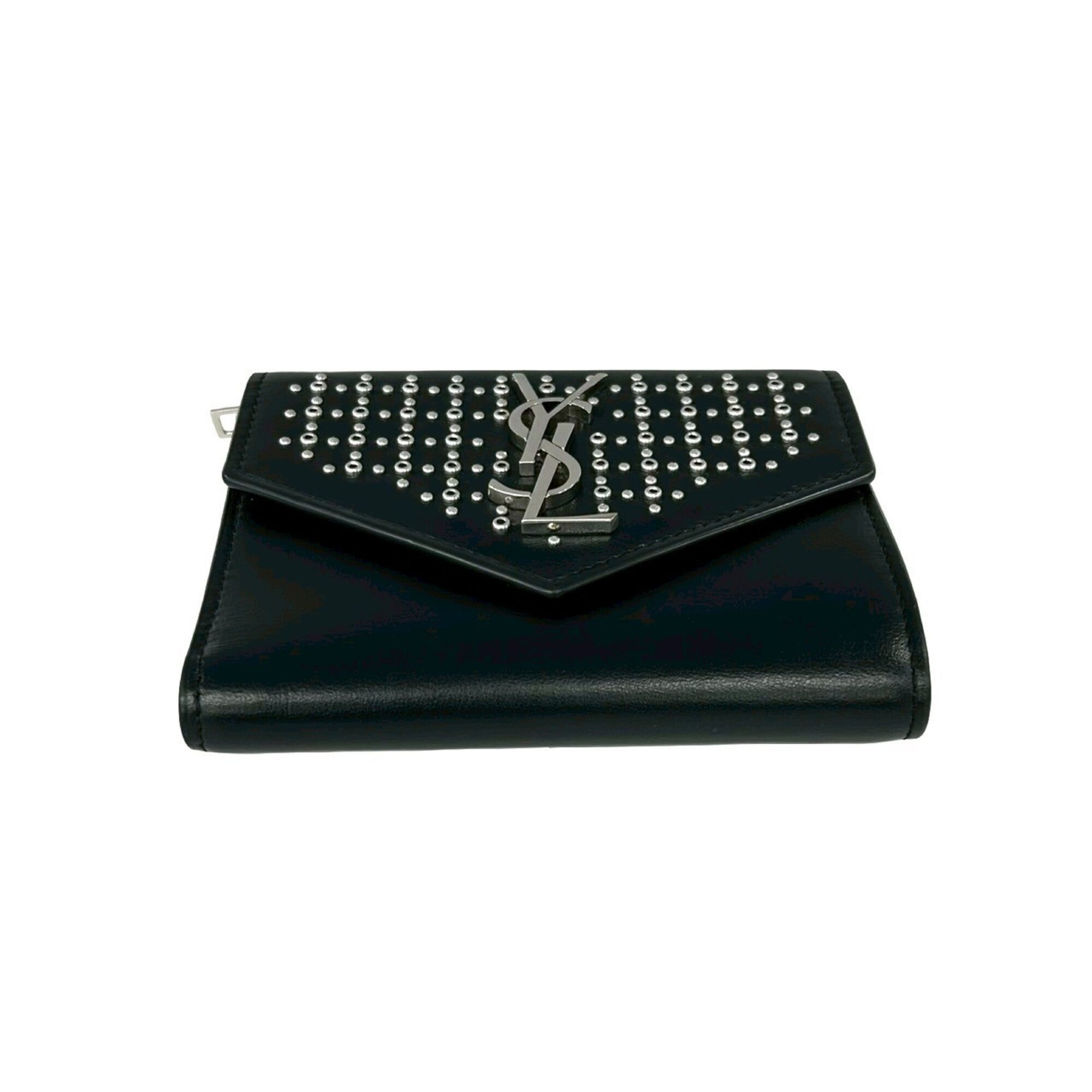 Yves Saint Laurent Black Leather Wallet (Bi-Fold) (Pre-Owned)