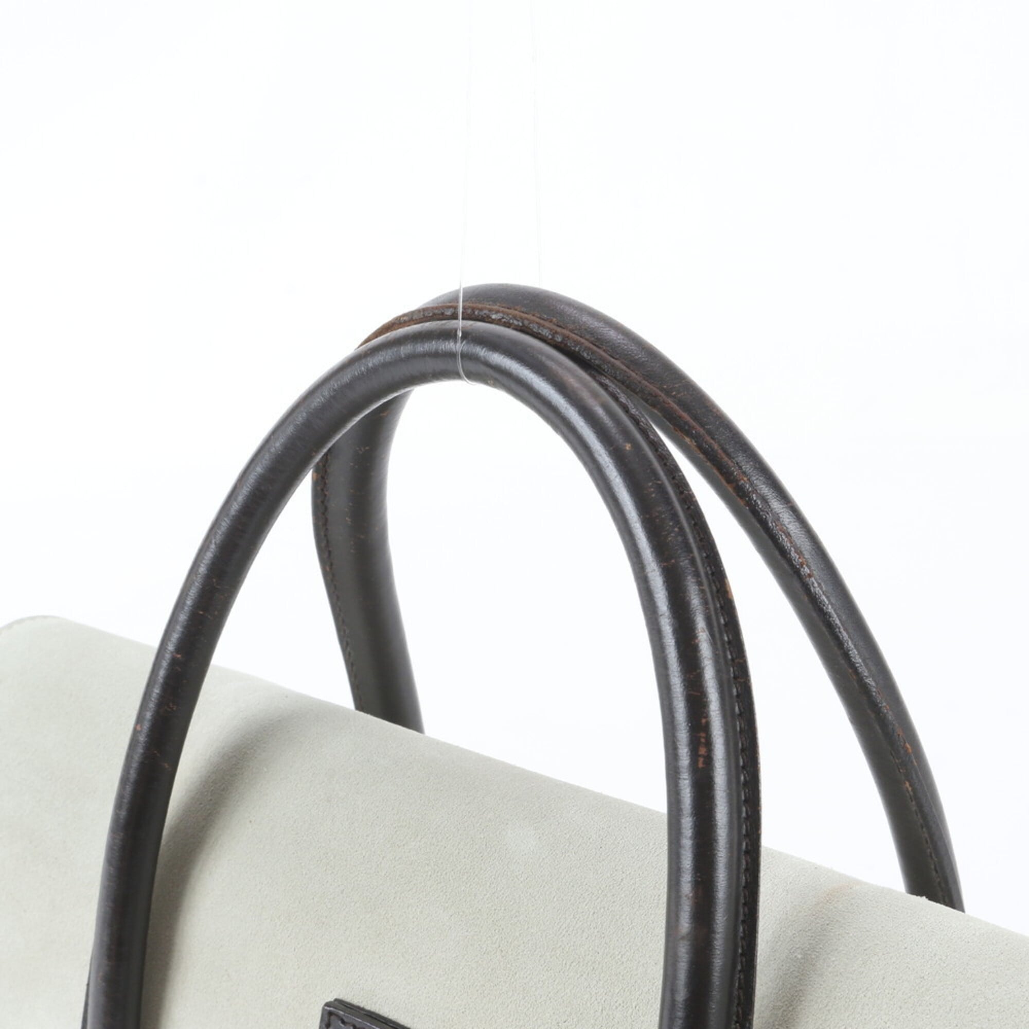 Gucci Brown Green Leather Handbag Shoulder Bag Tote Bag (Pre-Owned)