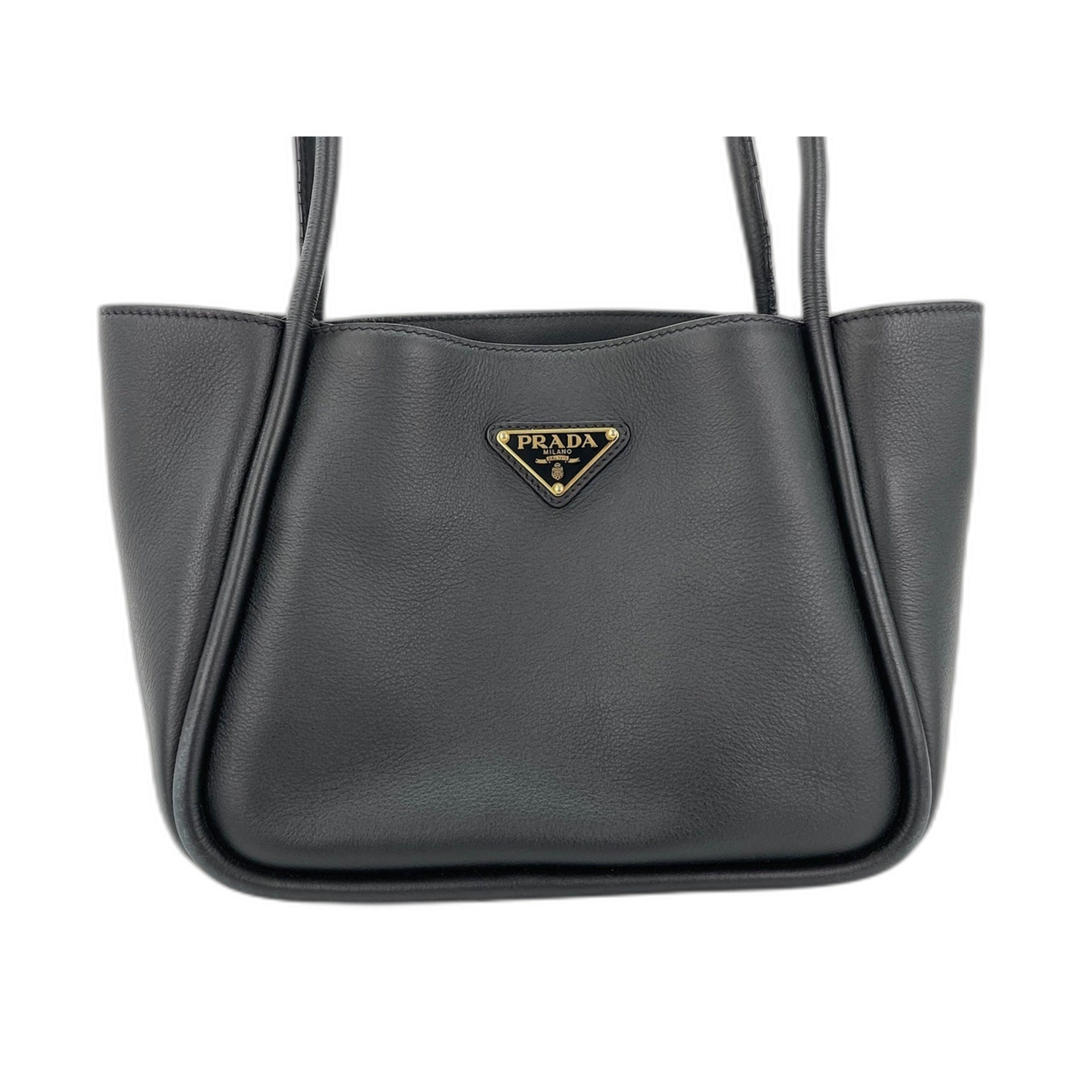 Prada Black Leather Tote Bag (Pre-Owned)