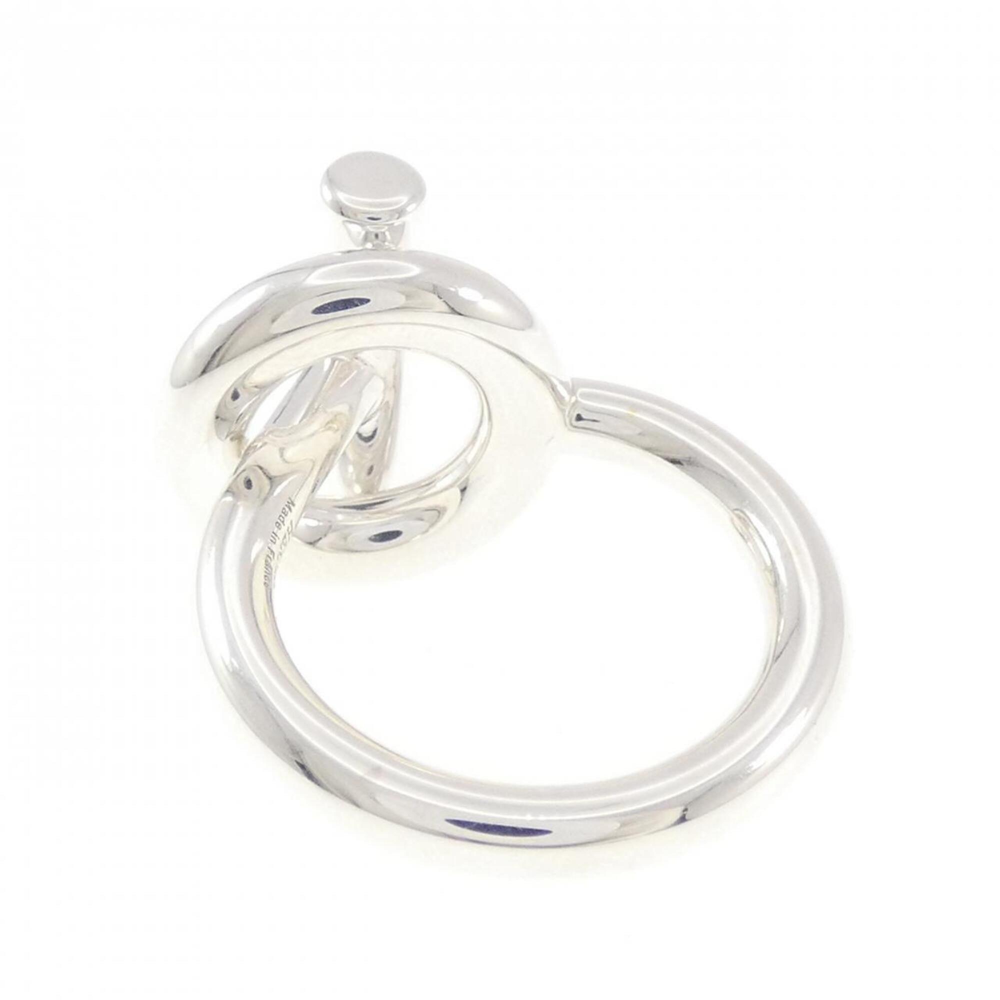 Hermes Silver 925 Band Ring (Pre-Owned)