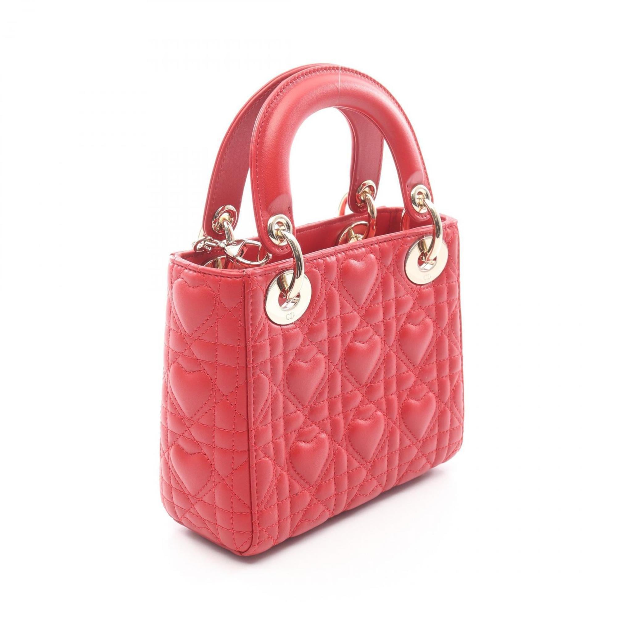 Christian Dior Red Color Leather Handbag (Pre-Owned)