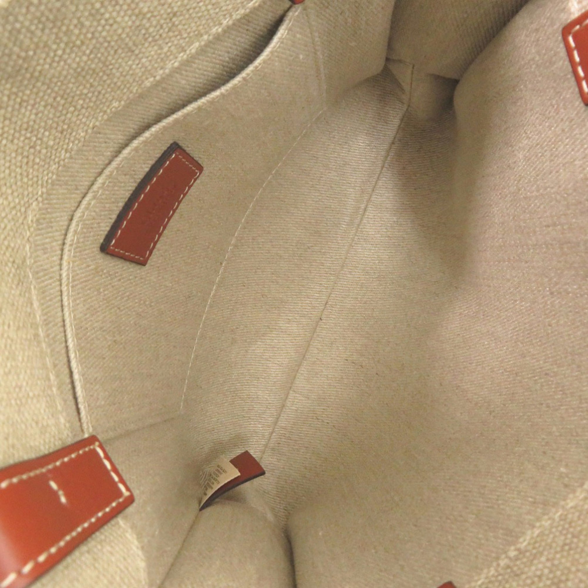 Chloé Beige Leather Cotton Handbag Tote Bag (Pre-Owned)
