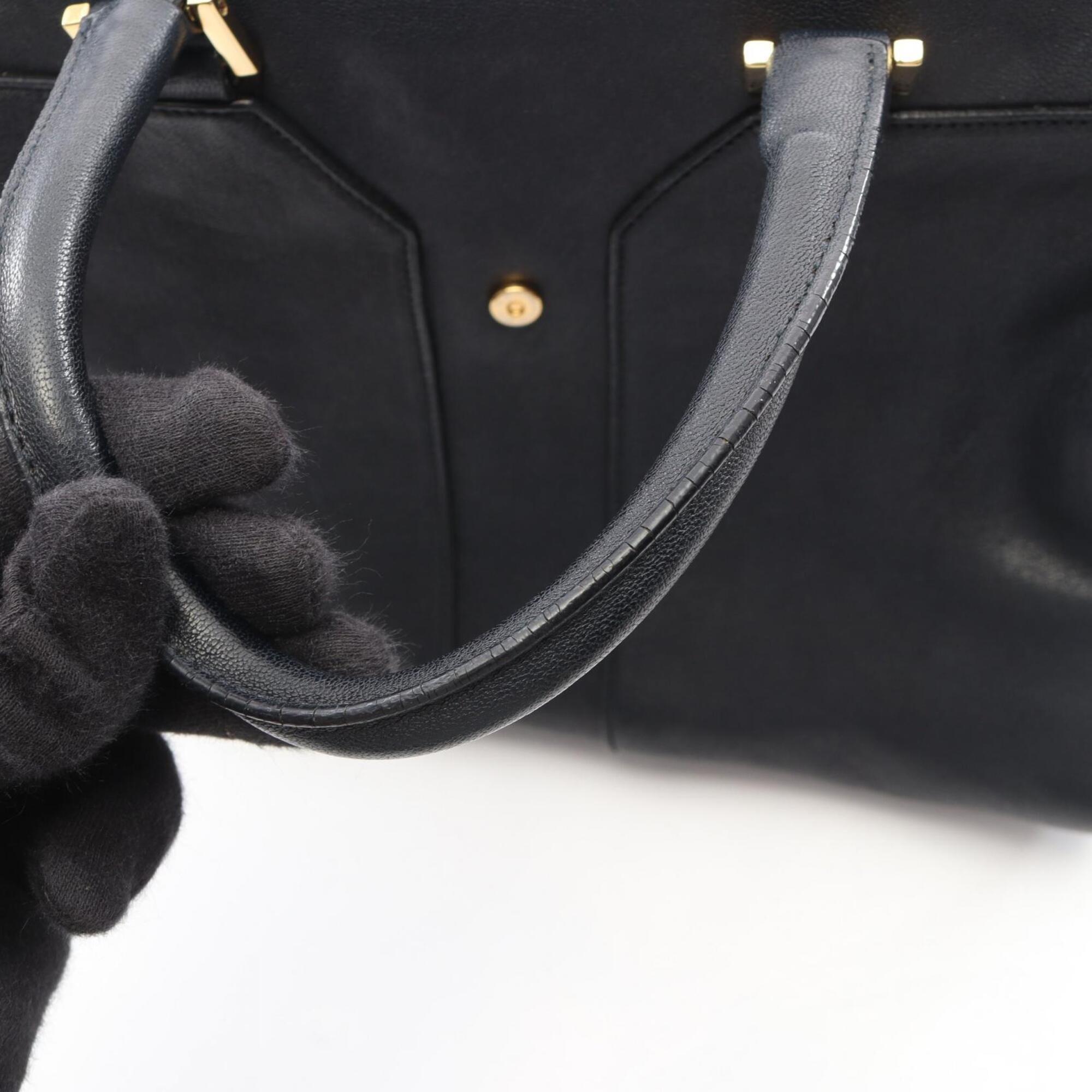 Yves Saint Laurent Navy Leather Handbag (Pre-Owned)