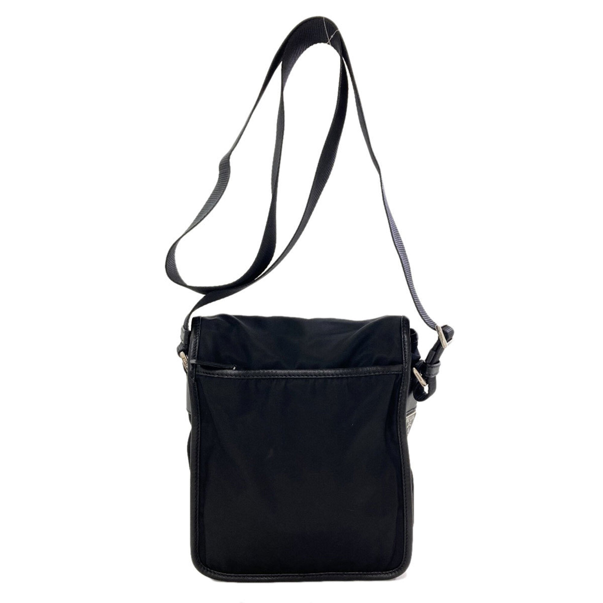 Prada Black Nylon Canvas Shoulder Bag (Pre-Owned)