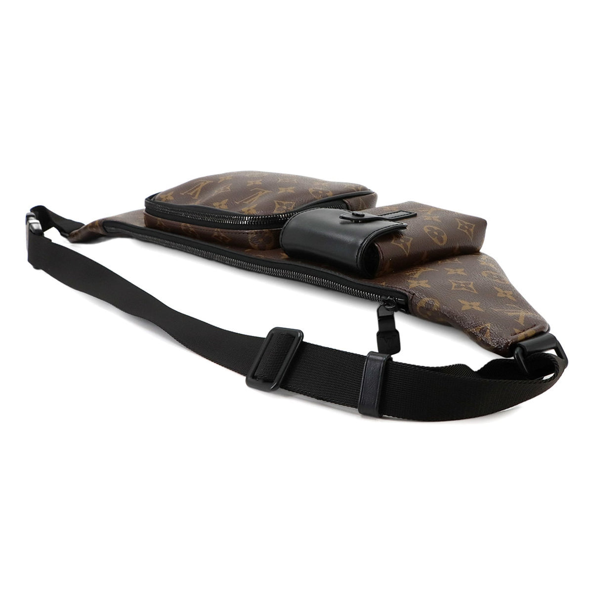 Louis Vuitton Black Monogram Macassar Monogram Fanny Pack Sling Bag (Pre-Owned)