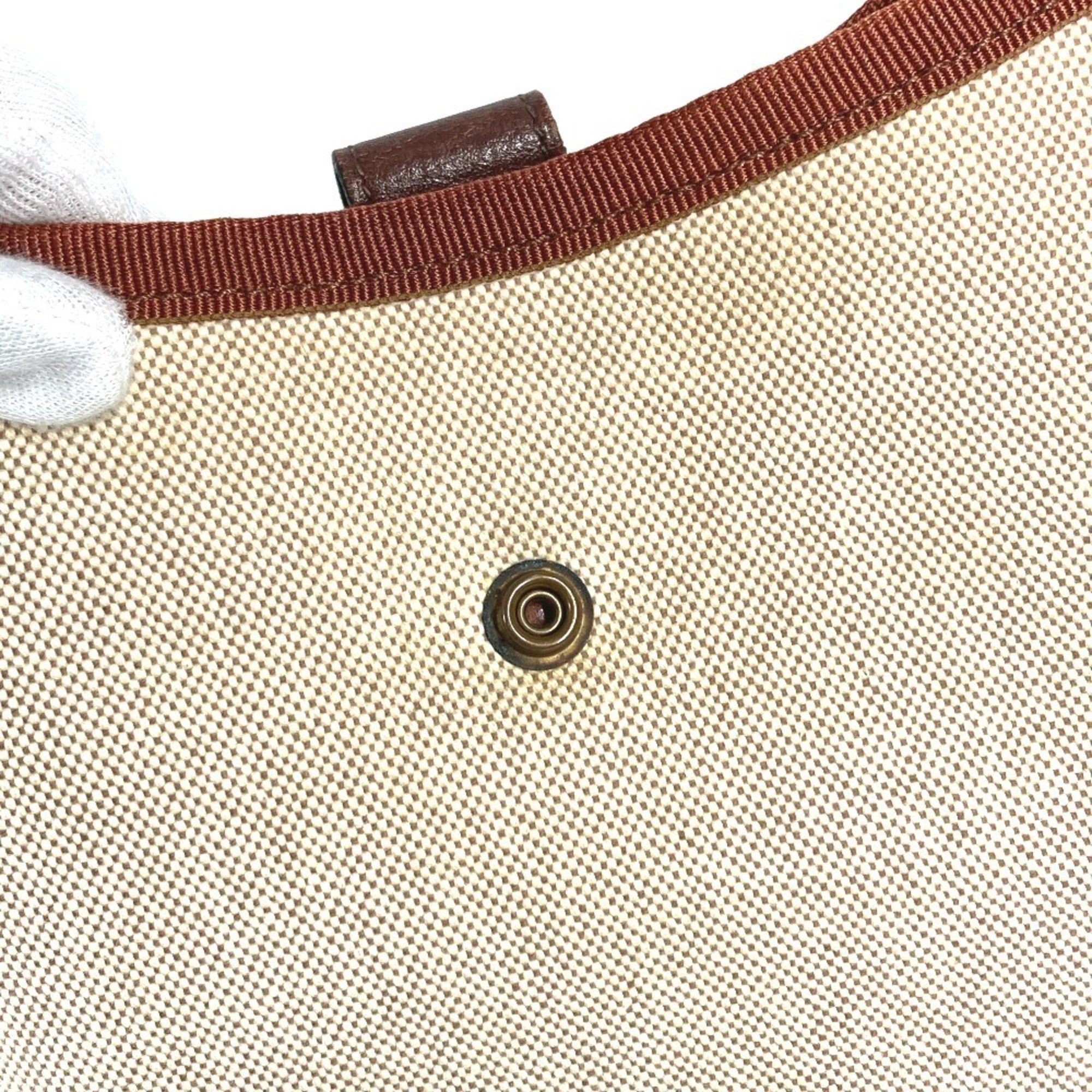 Hermes Beige Toile H Pochette Shoulder Bag (Pre-Owned)