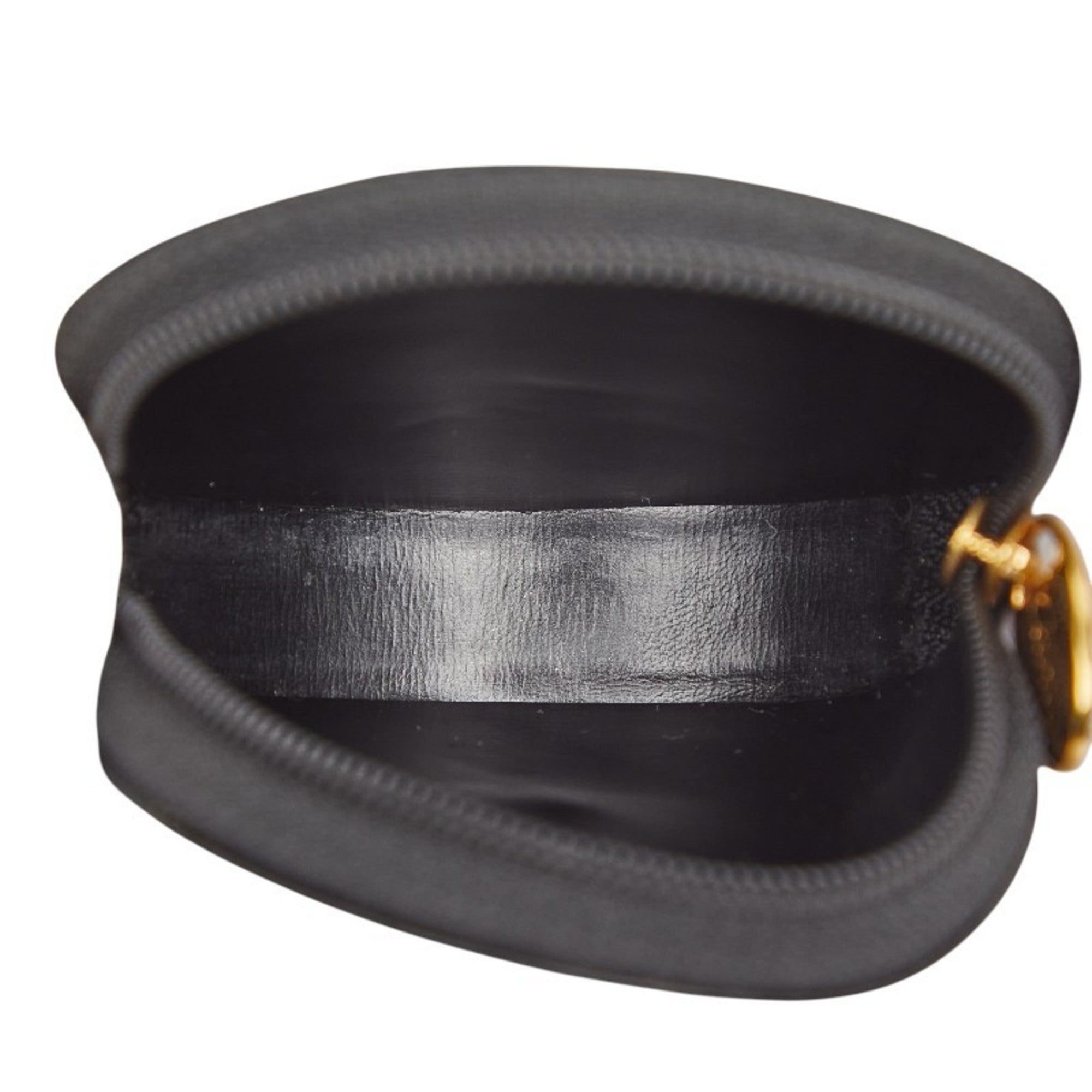 Cartier Gold Black Leather Coin Purse/Coin Case (Pre-Owned)