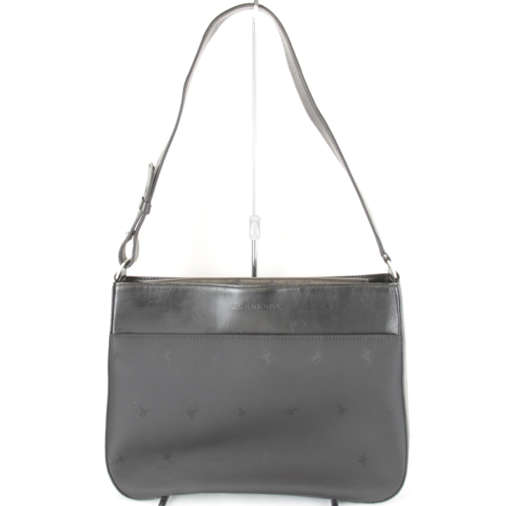 Burberry Black Nylon Leather Shoulder Bag (Pre-Owned)