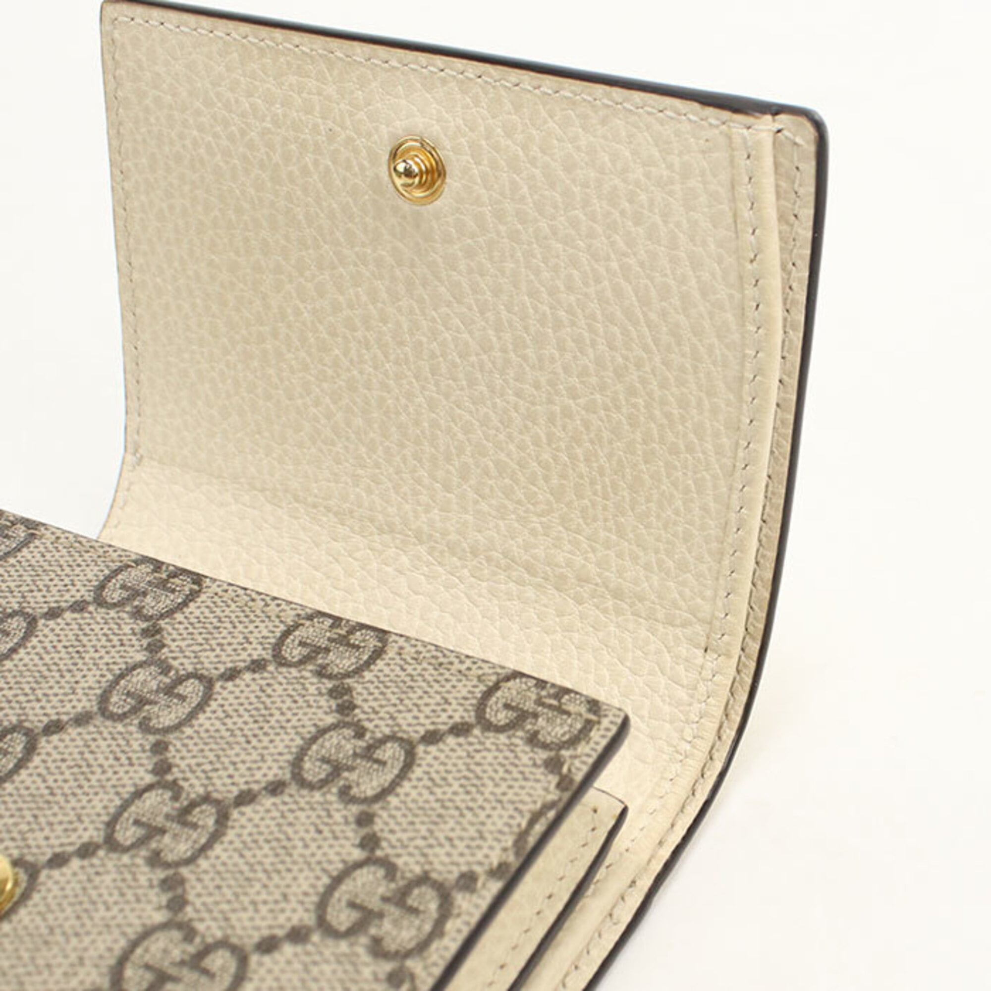 Gucci Ivory Leather Pvc Wallet (Bi-Fold) (Pre-Owned)