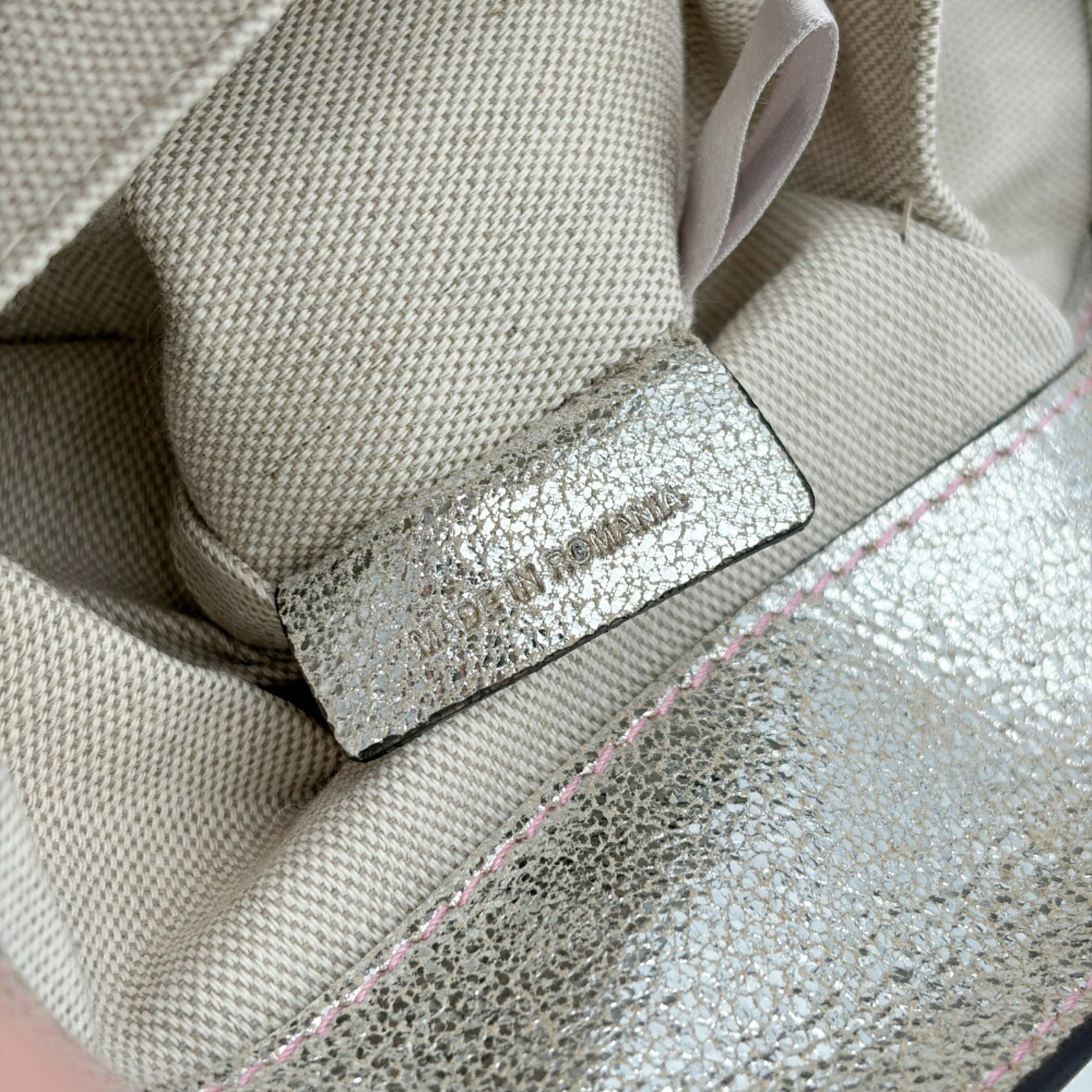 Jimmy Choo Silver Leather Tote Bag (Pre-Owned)