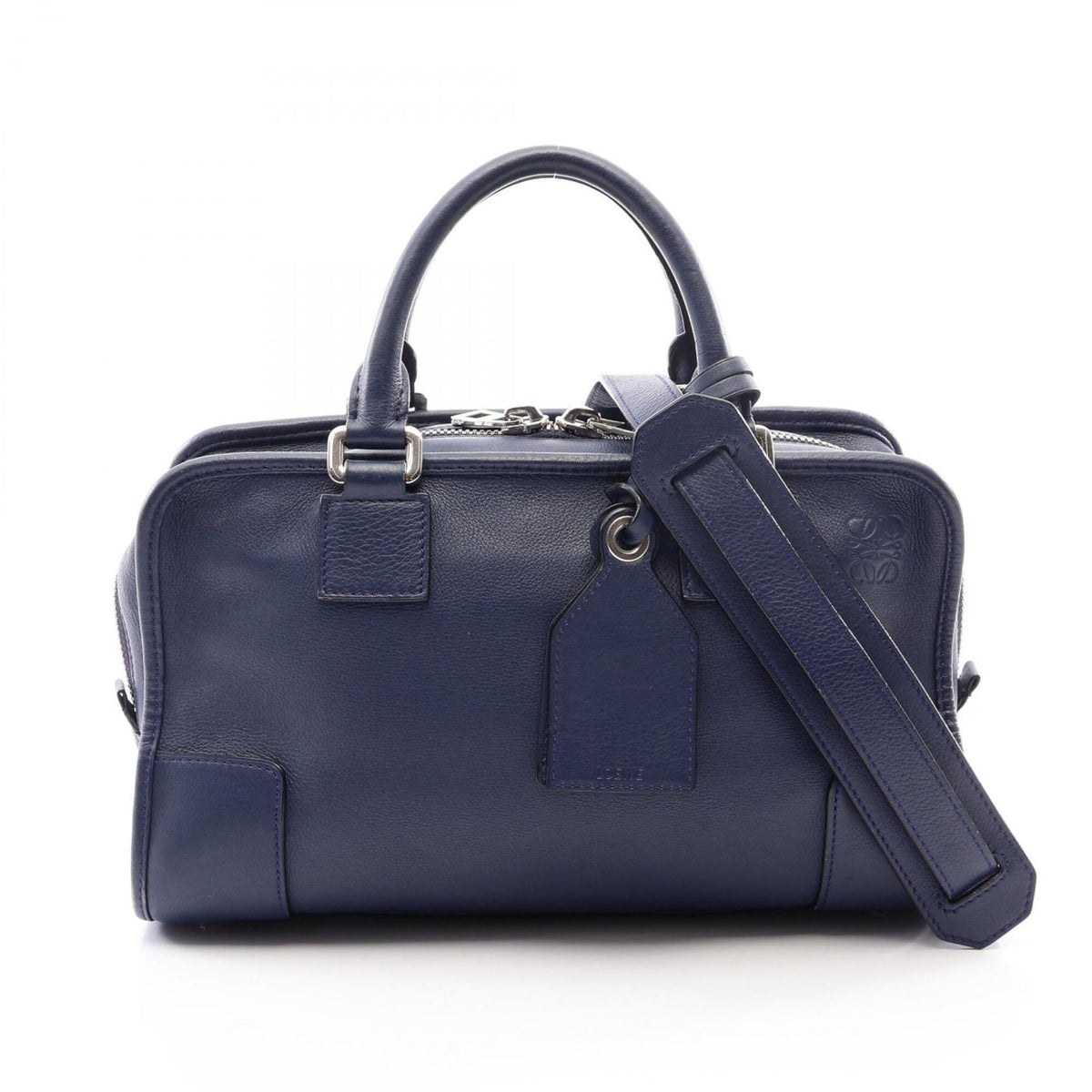 Loewe Navy Leather Handbag (Pre-Owned)