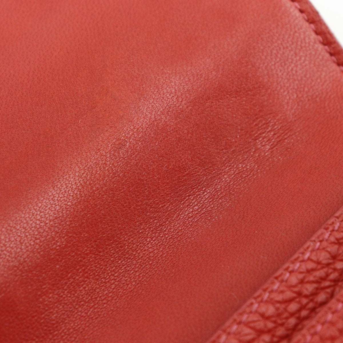 Hermes Dogon Red Color Taurillon Clemence Leather Long Wallet (Bi-Fold) (Pre-Owned)