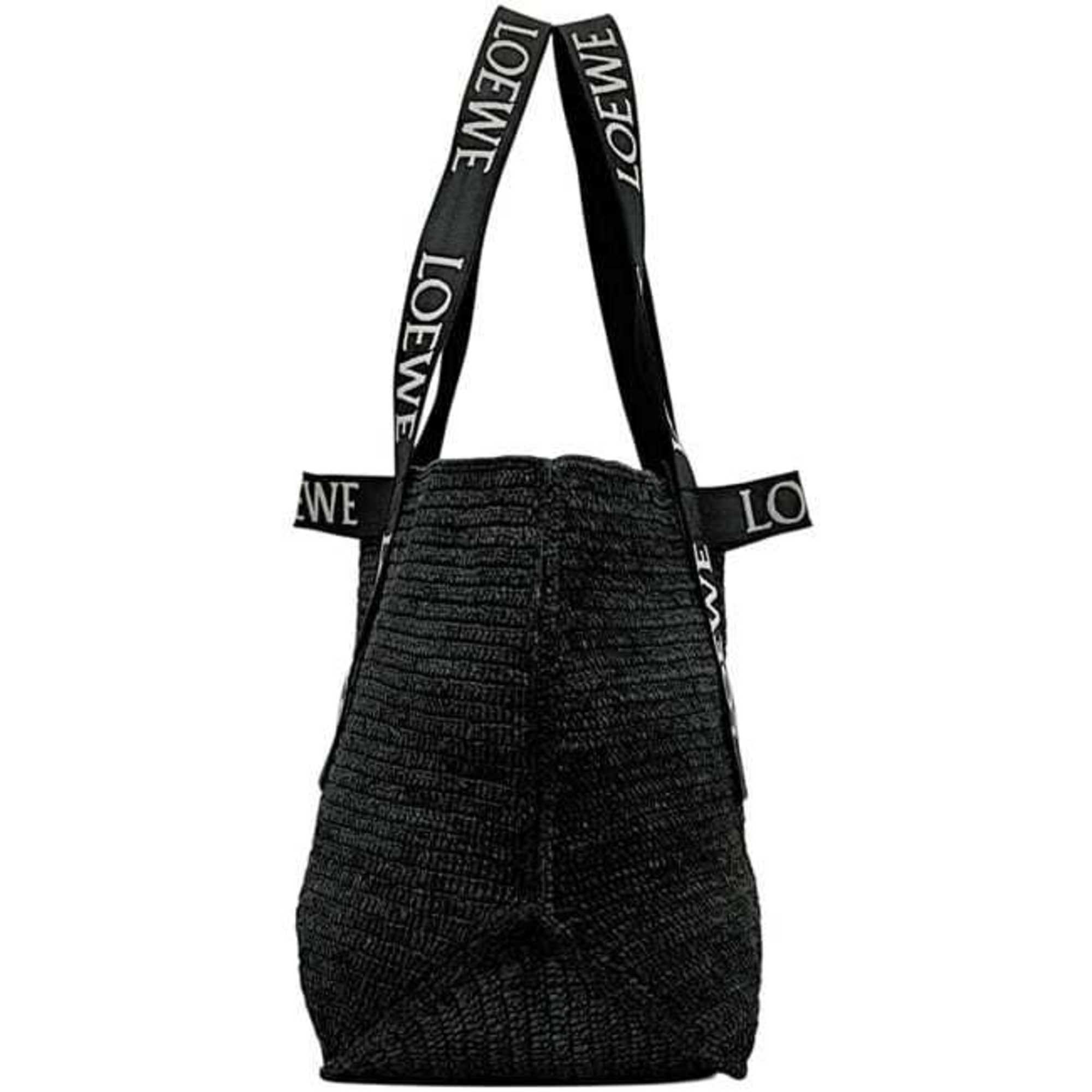 Loewe Black Raffia Tote Bag (Pre-Owned)