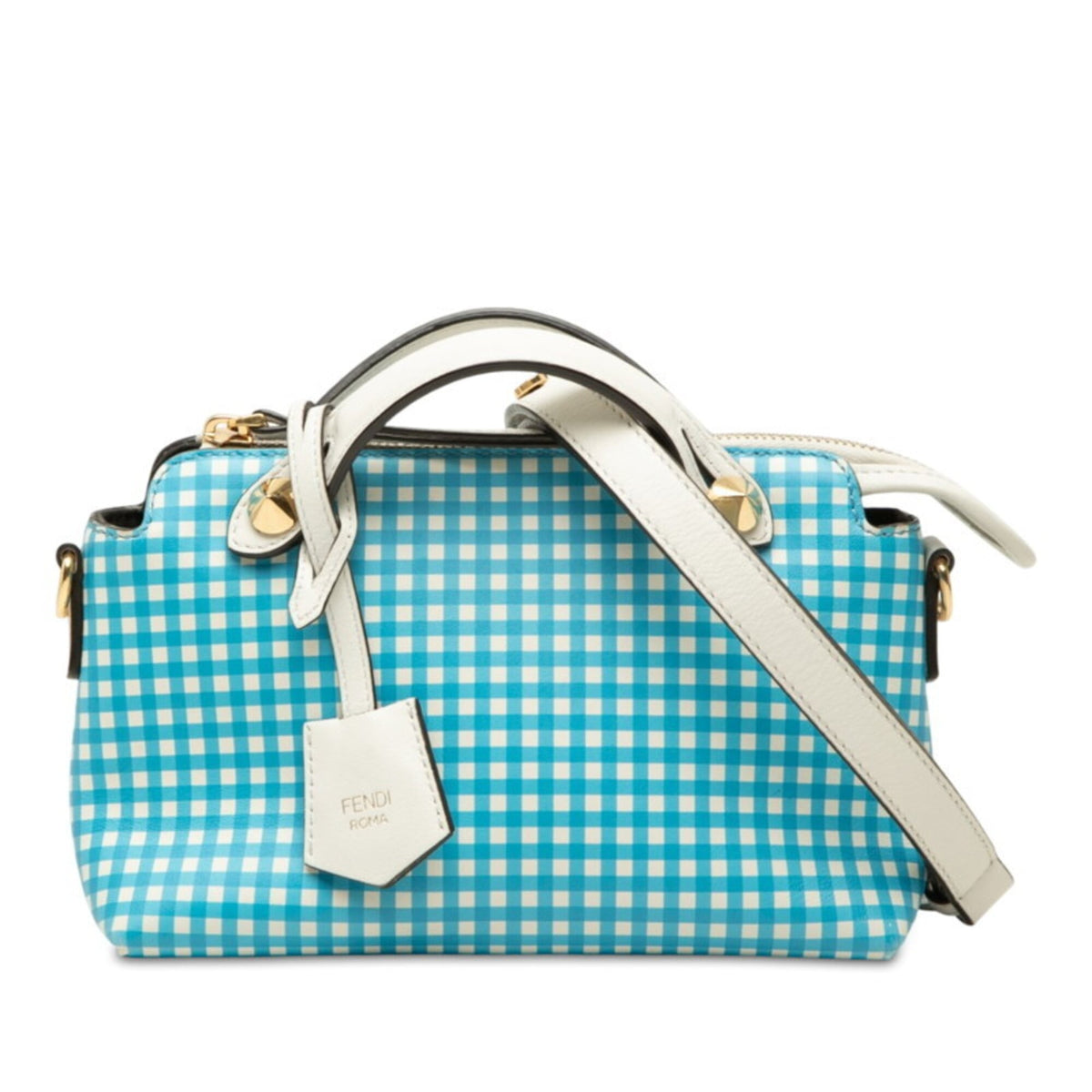 Fendi Blue White Pvc Leather Handbag Shoulder Bag (Pre-Owned)