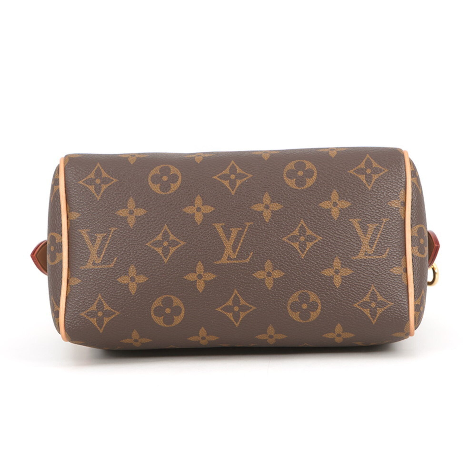 Louis Vuitton Brown Red Color Monogram Handbag Shoulder Bag (Pre-Owned)