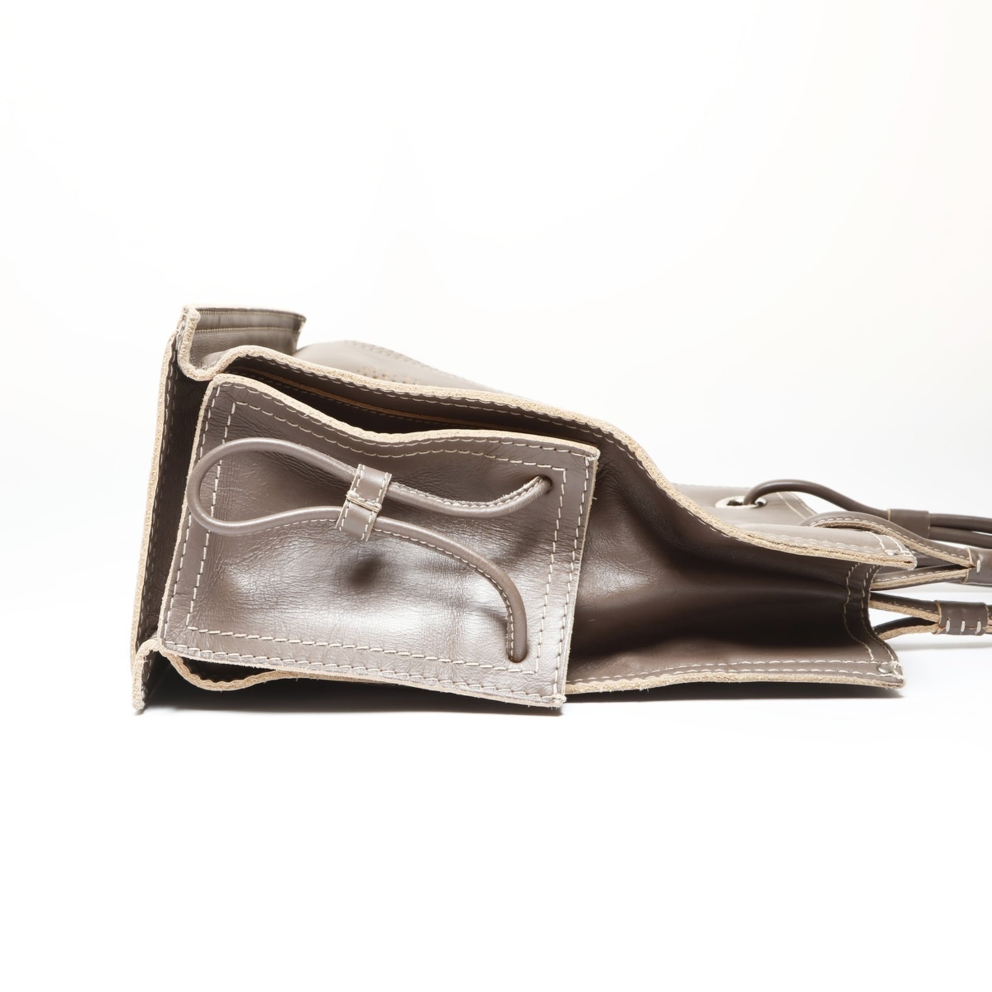 Loewe Gray Brown Leather Tote Bag (Pre-Owned)