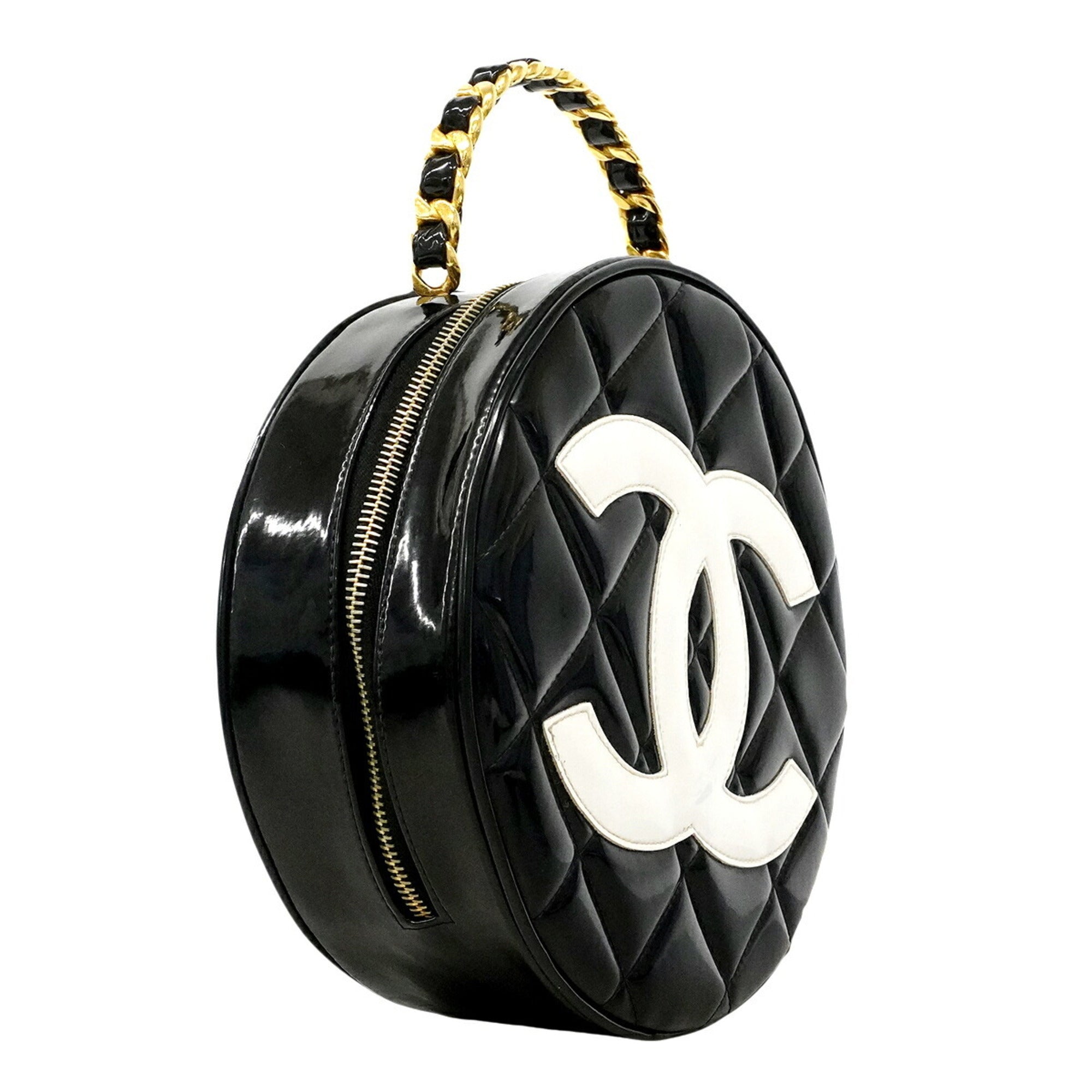 Chanel Black Patent Leather Handbag (Pre-Owned)
