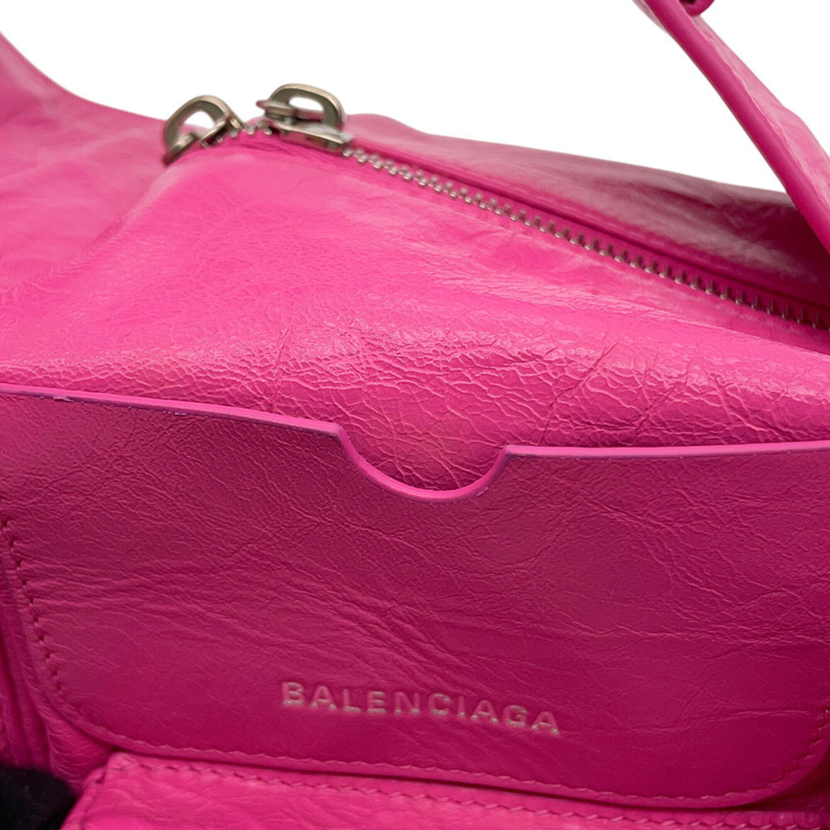 Balenciaga Pink Leather Handbag Shoulder Bag (Pre-Owned)