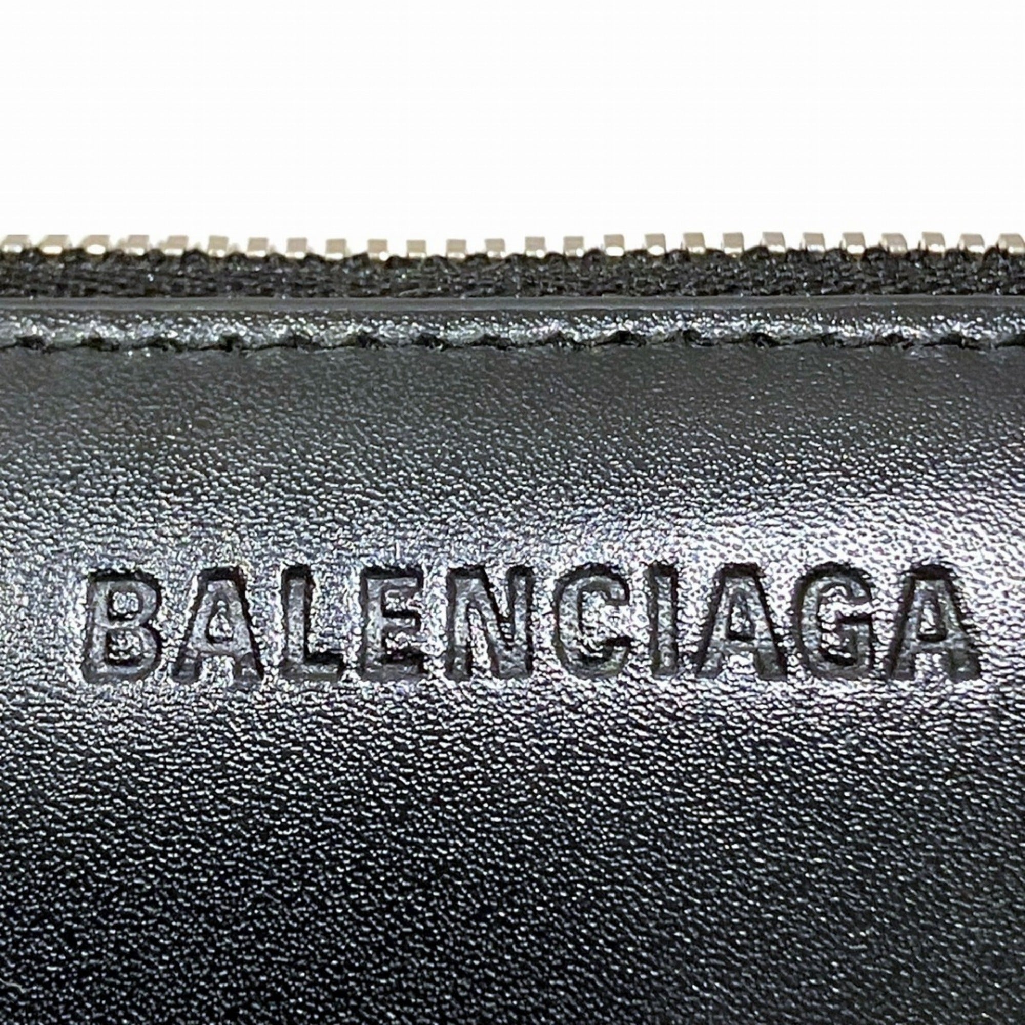 Balenciaga Black Leather Long Wallet (Bi-Fold) (Pre-Owned)