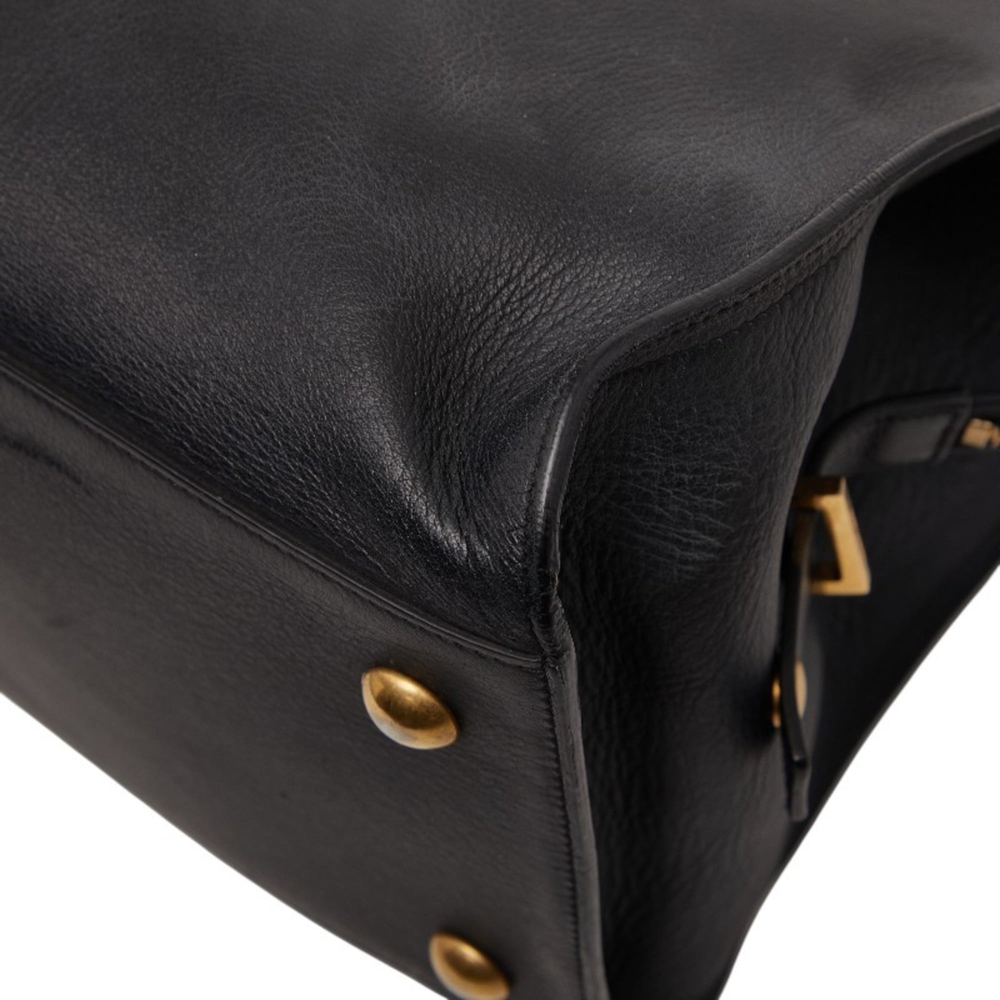 Saint Laurent Black Leather Handbag (Pre-Owned)
