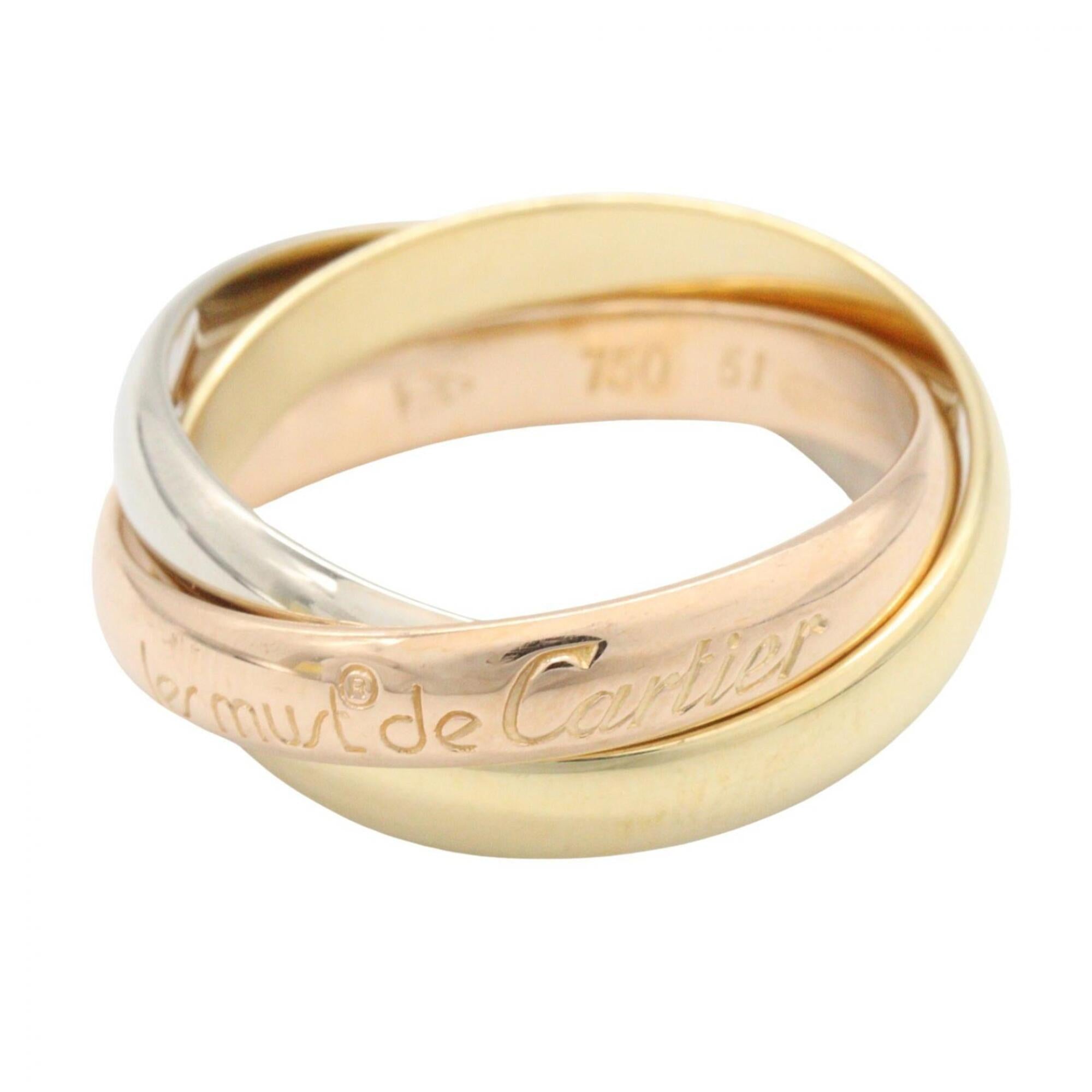 Cartier Gold Silver Yellow Gold (18K) Pink Gold (18K) White Gold (18K) Band Ring (Pre-Owned)