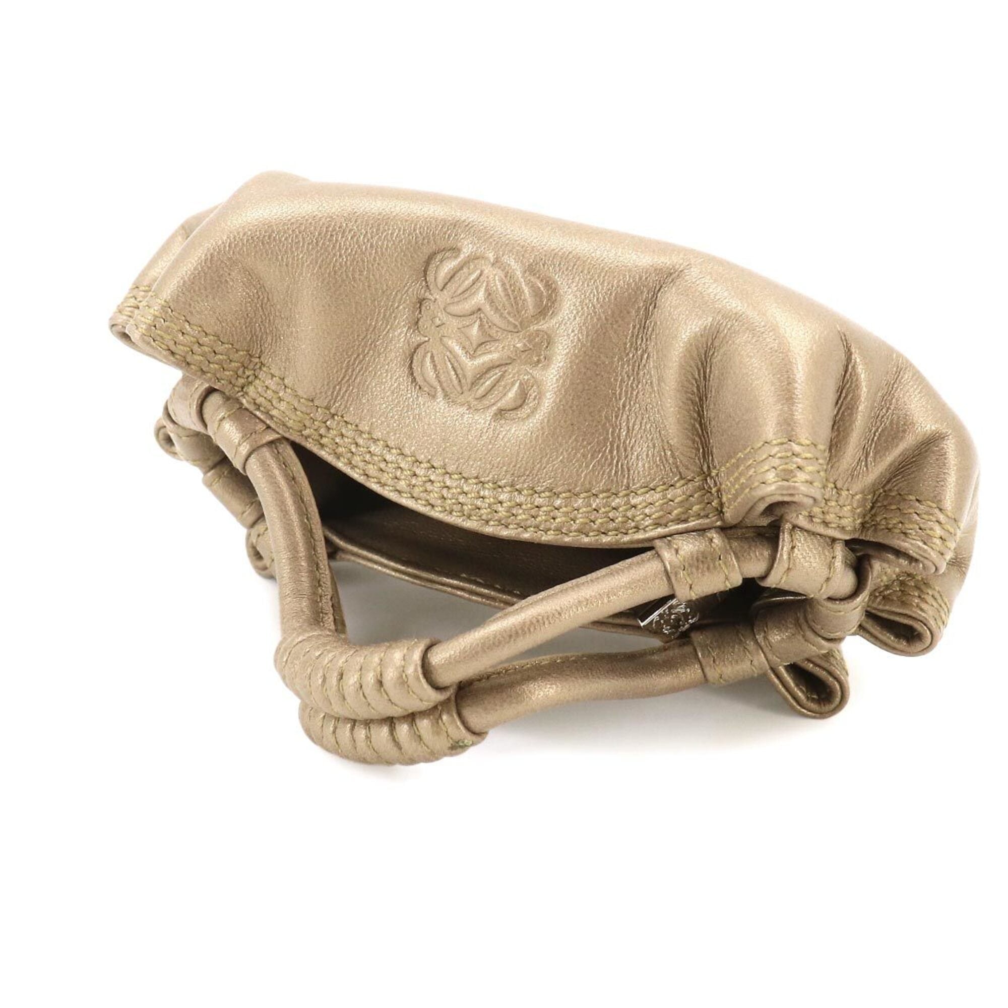 Loewe Bronze Leather Coin Purse/Coin Case (Pre-Owned)