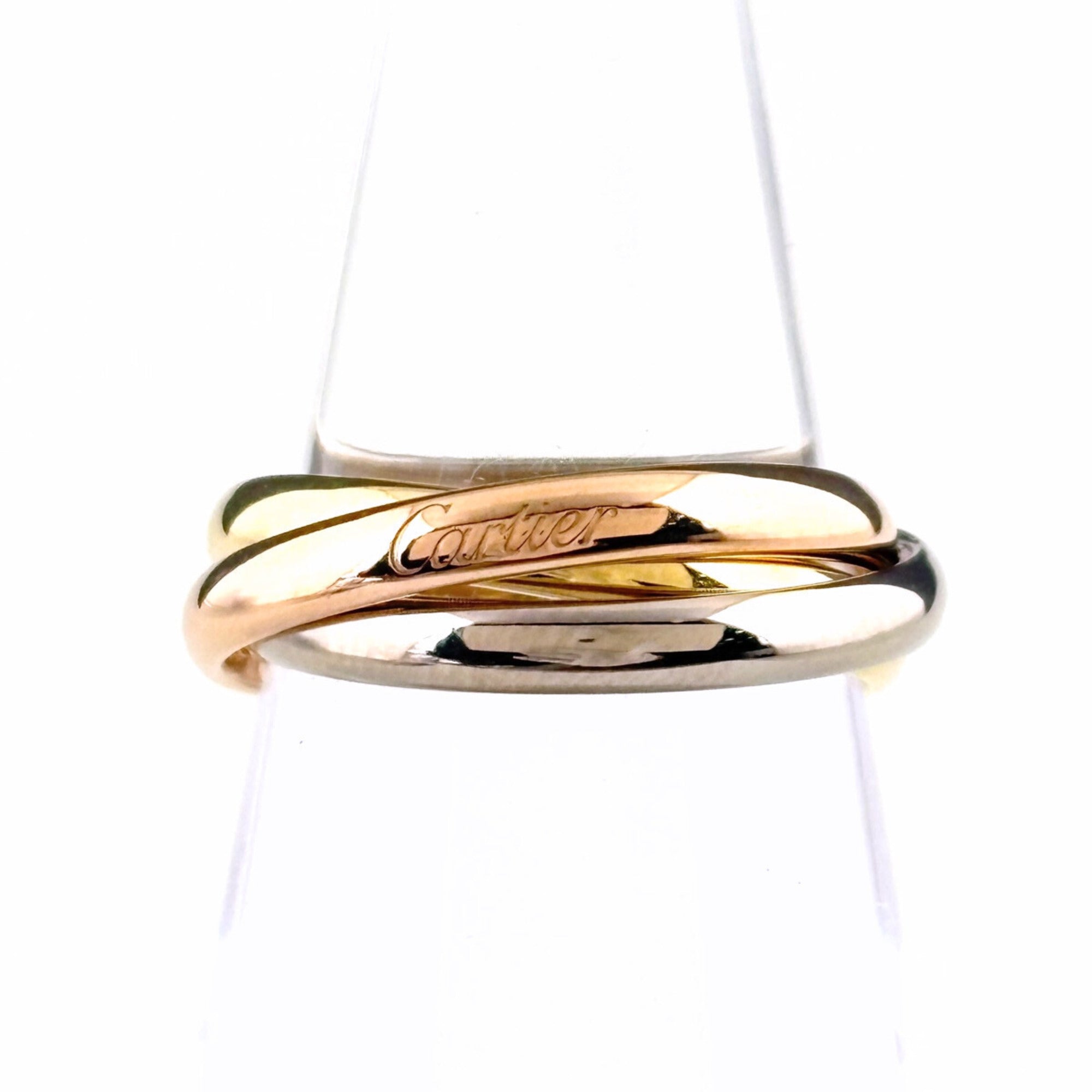 Cartier Pink Gold White Gold Yellow Gold Band Ring (Pre-Owned)