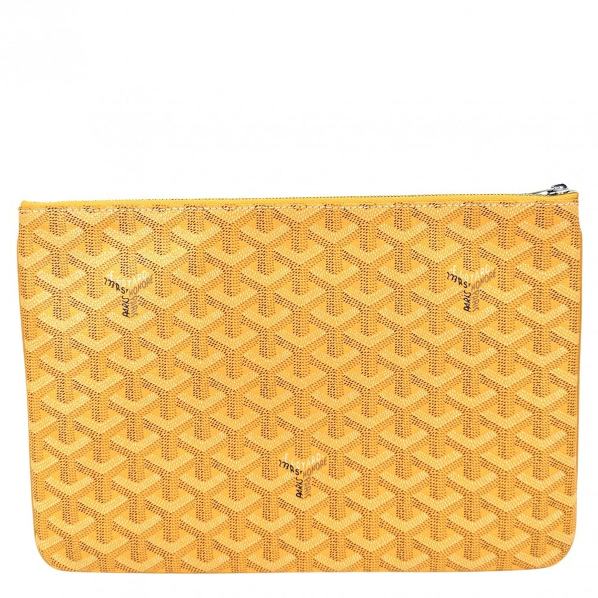 Goyard Yellow Coated Canvas Leather Clutch Bag (Pre-Owned)