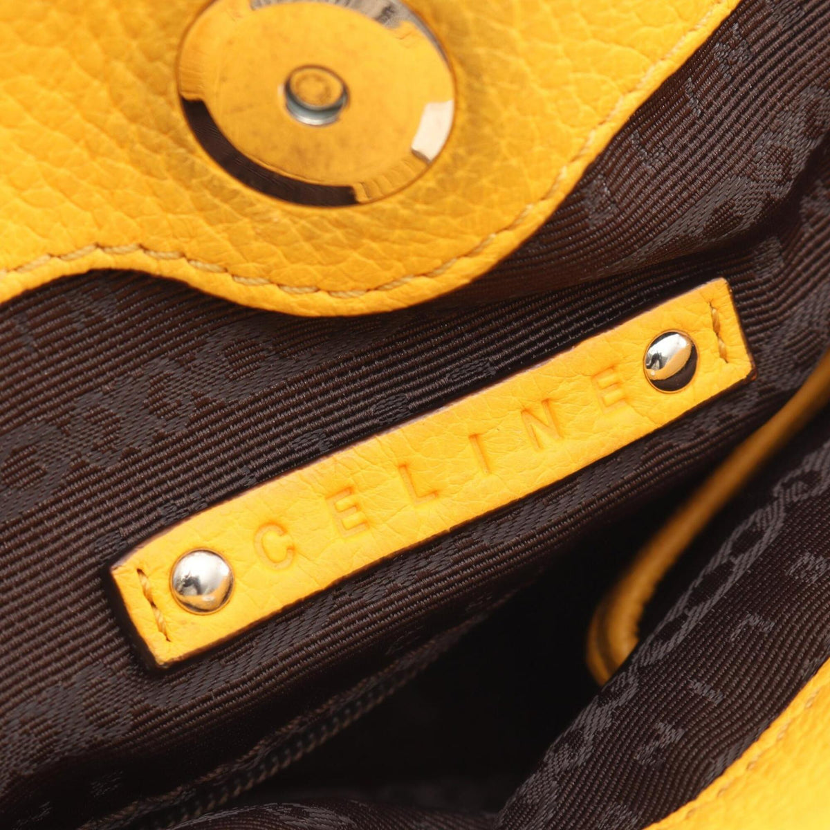 Celine Yellow Leather Handbag (Pre-Owned)