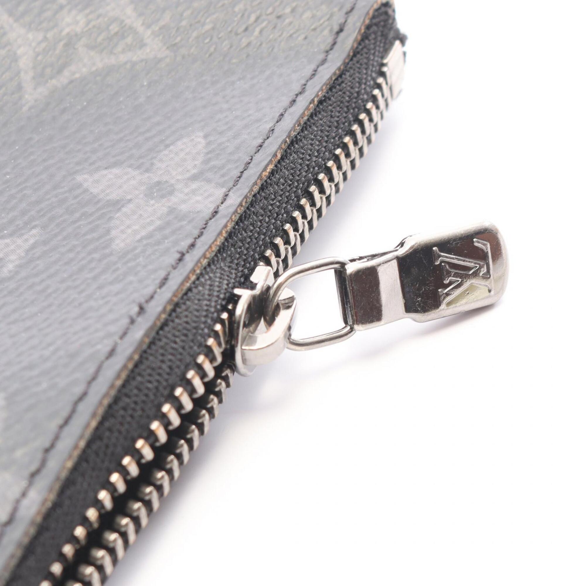 Louis Vuitton Black Gray Pvc Coin Purse/Coin Case (Pre-Owned)
