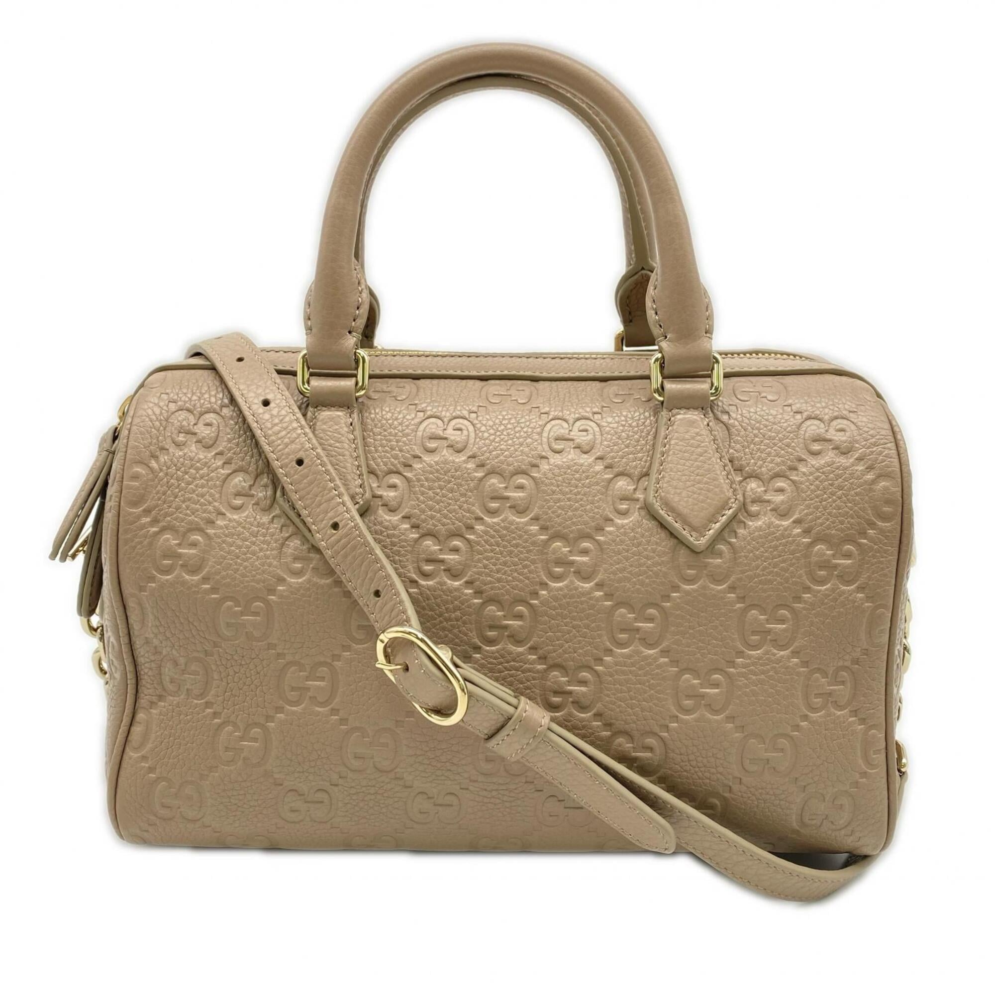 Gucci Beige Leather Handbag (Pre-Owned)