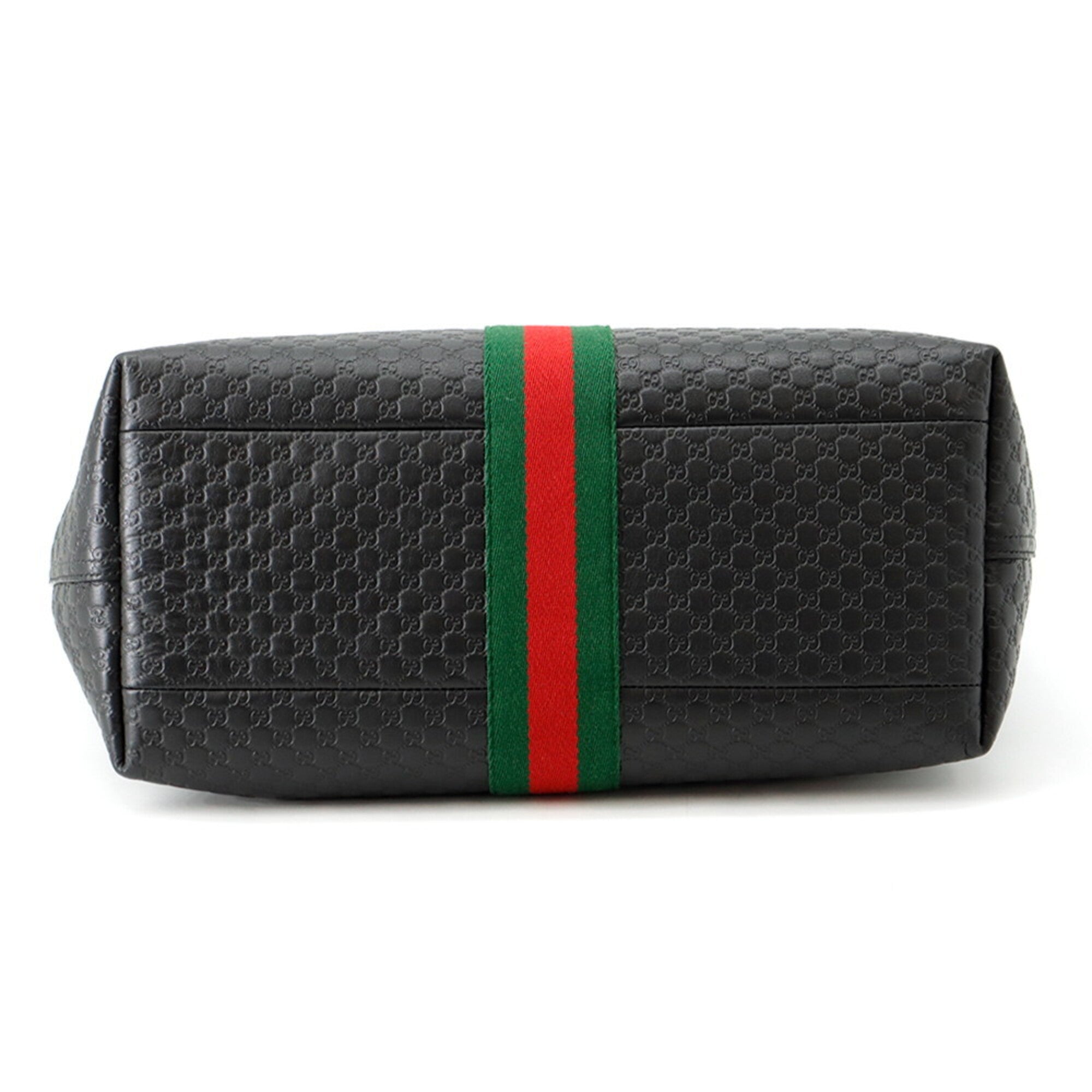 Gucci Black Leather Handbag Tote Bag (Pre-Owned)