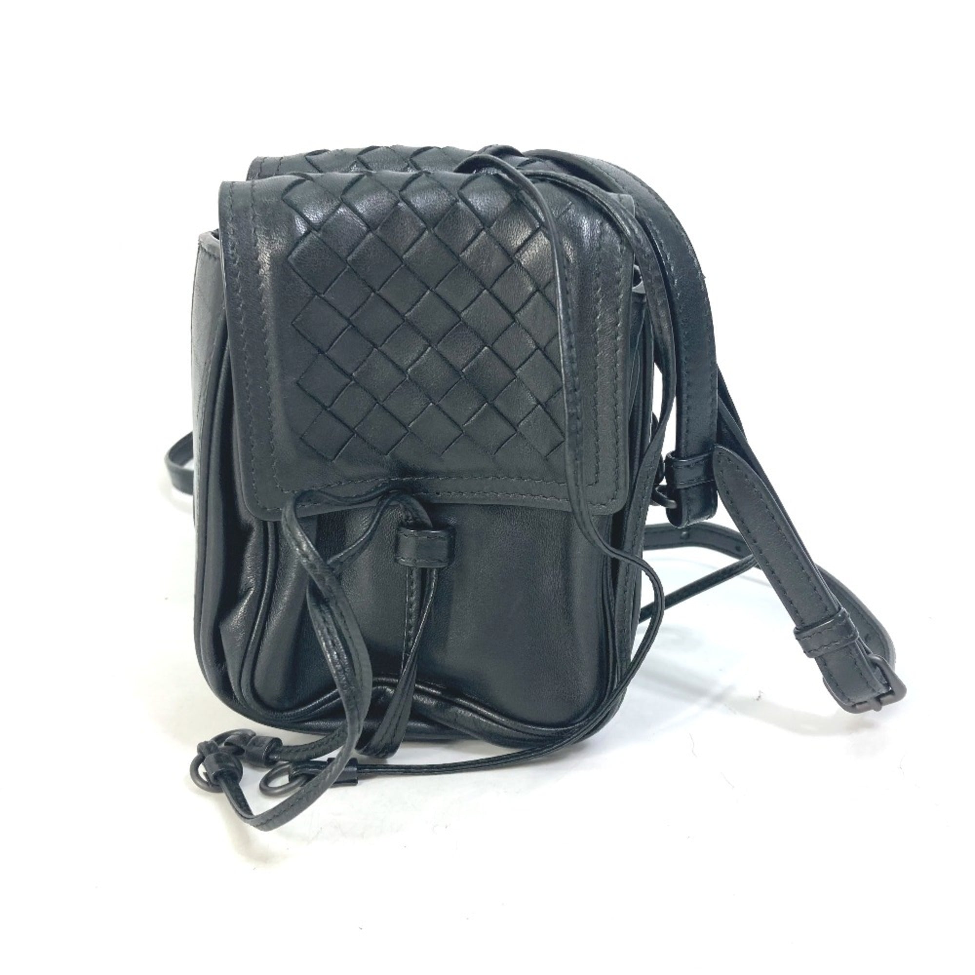Bottega Veneta Black Leather Shoulder Bag (Pre-Owned)