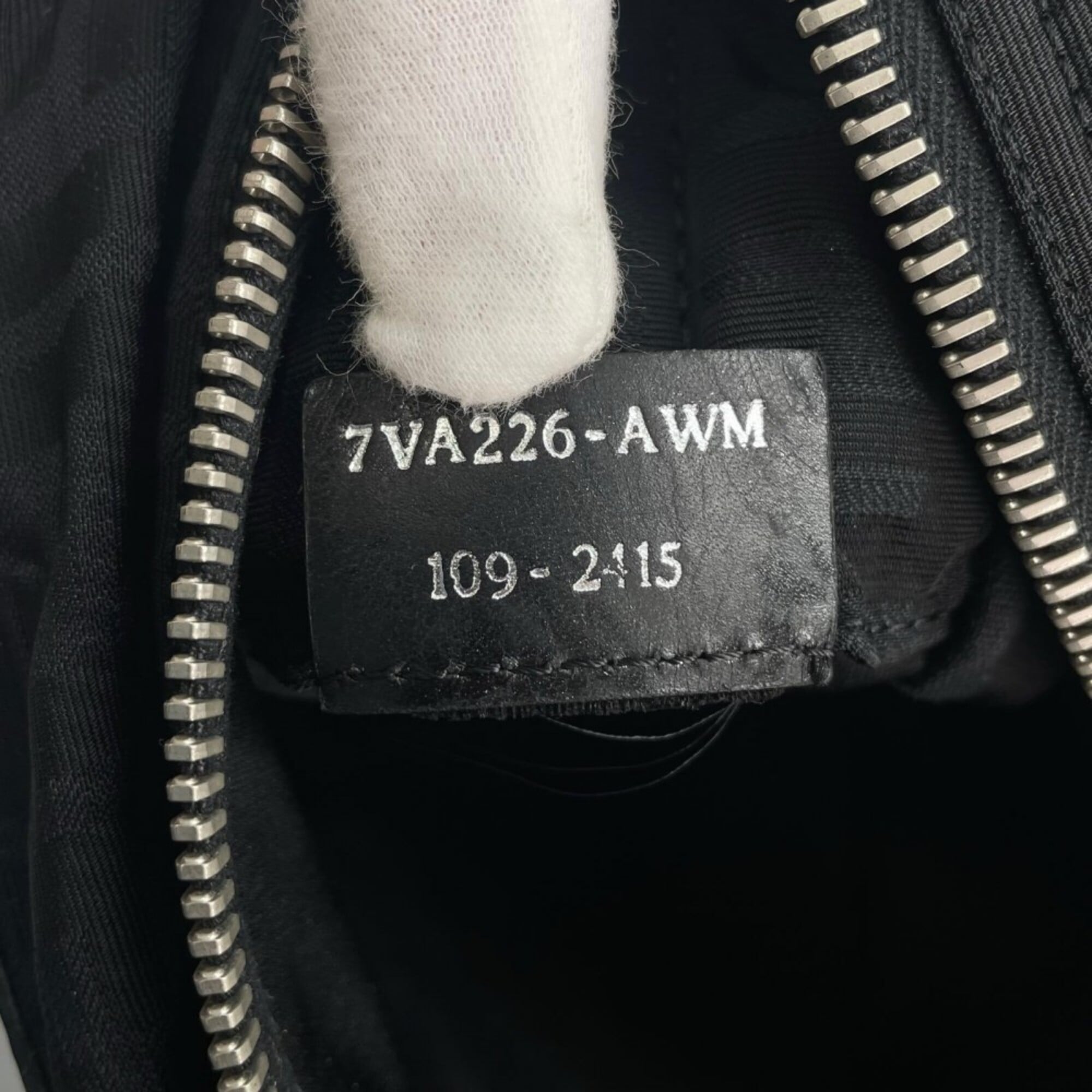 Fendi Black White Nylon Shoulder Bag (Pre-Owned)
