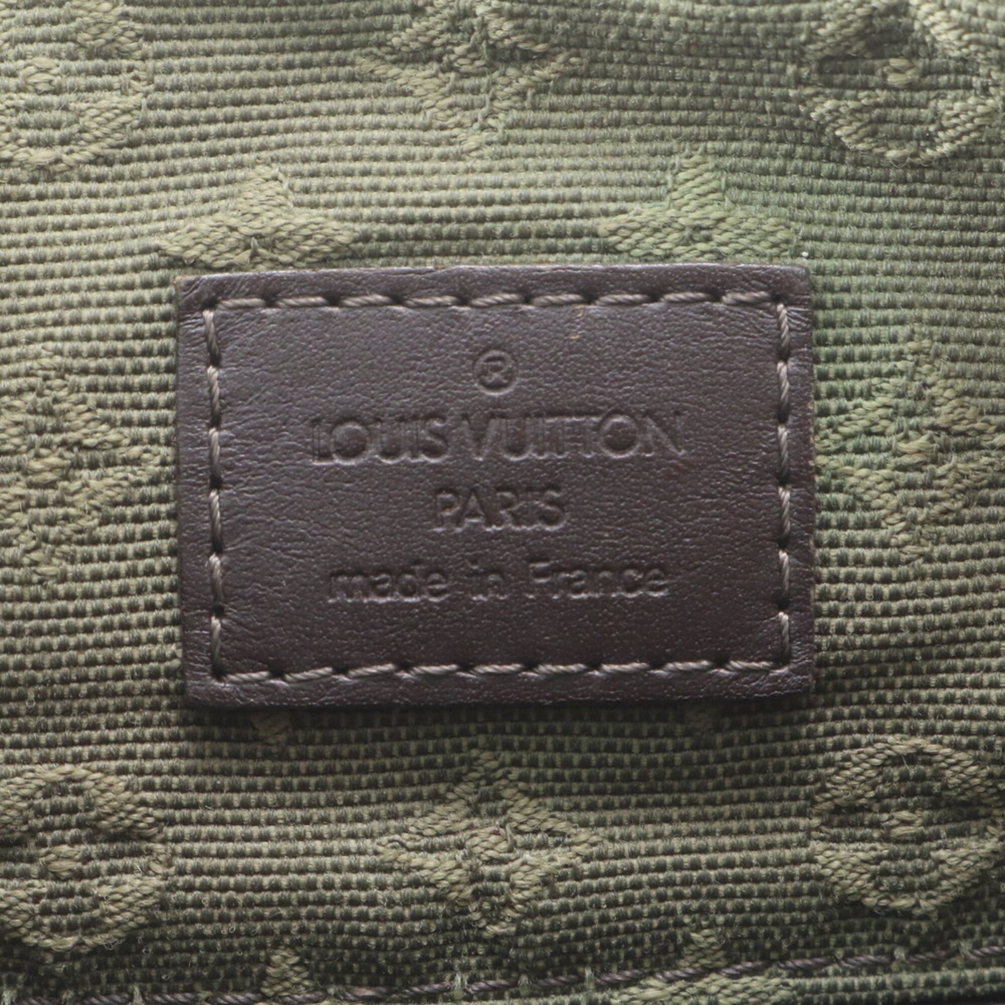 Louis Vuitton Tst Khaki Leather Canvas Shoulder Bag (Pre-Owned)