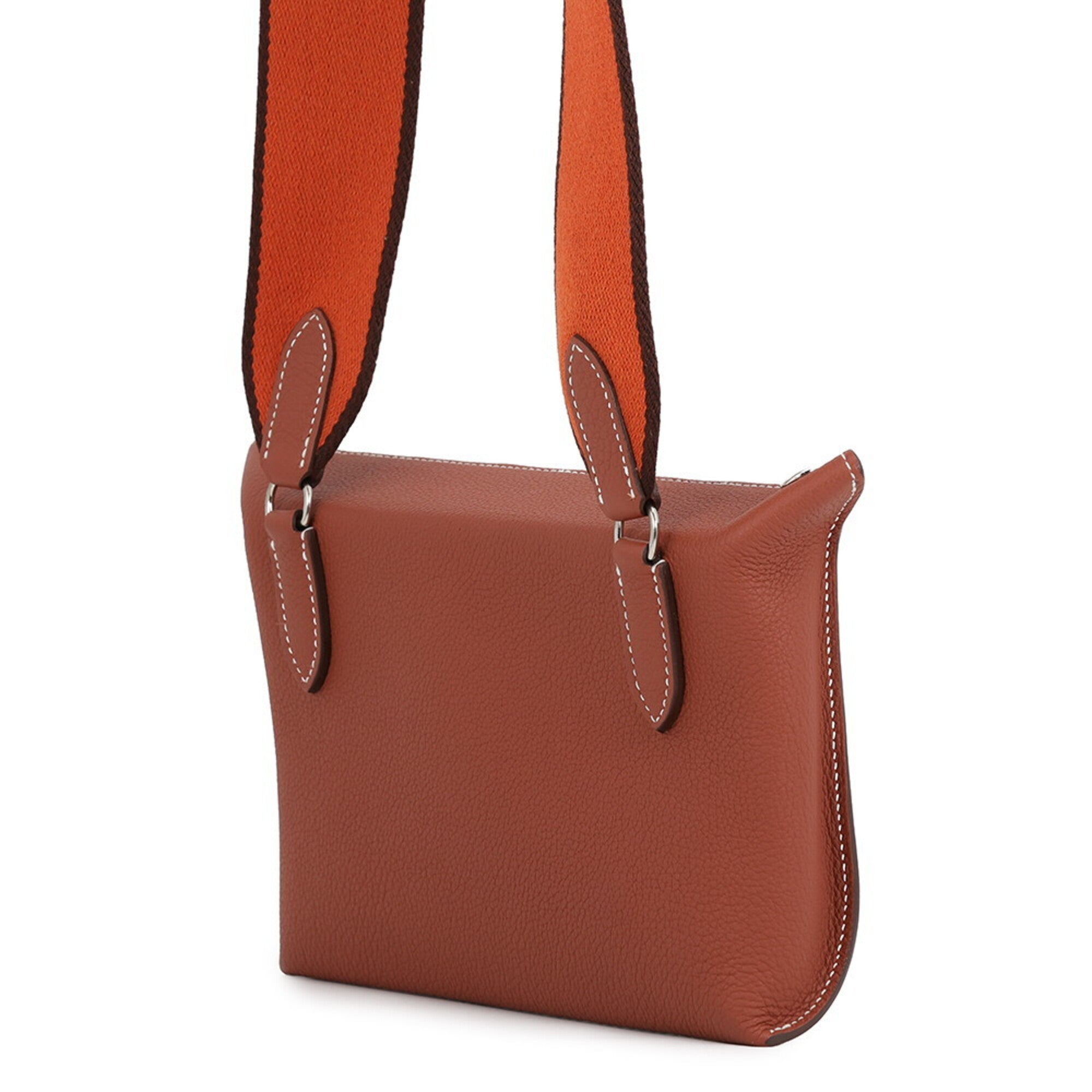 Hermes Brique Havane Sienne Togo Leather Handbag Shoulder Bag (Pre-Owned)
