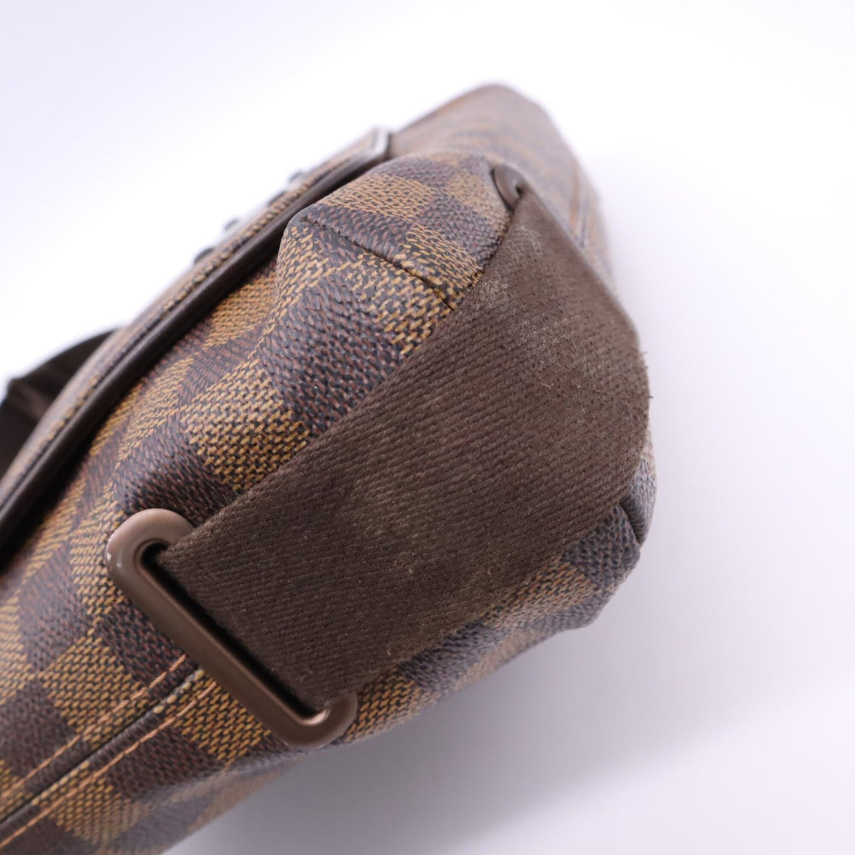 Louis Vuitton Beige Brown Coated Canvas Leather Shoulder Bag (Pre-Owned)