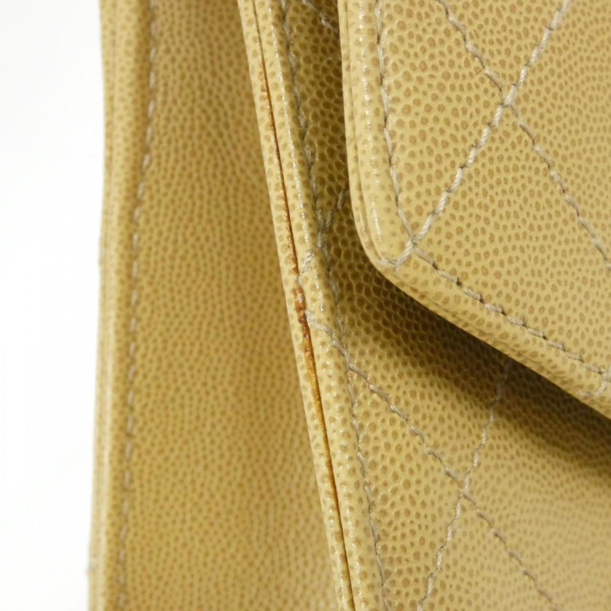 Chanel Beige Grained Calfskin Handbag (Pre-Owned)