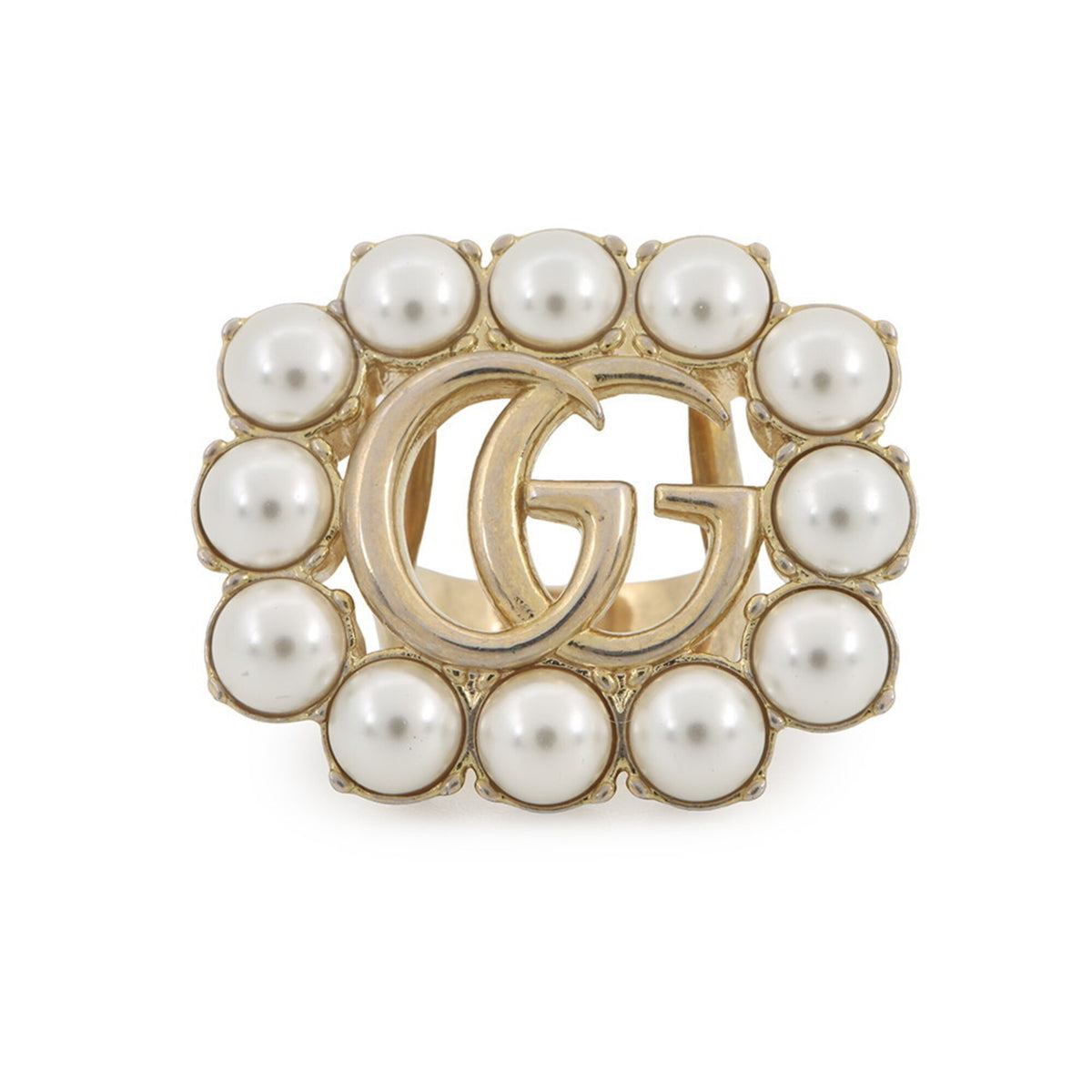 Gucci Champagne Gold Gold Plating Band Ring (Pre-Owned)