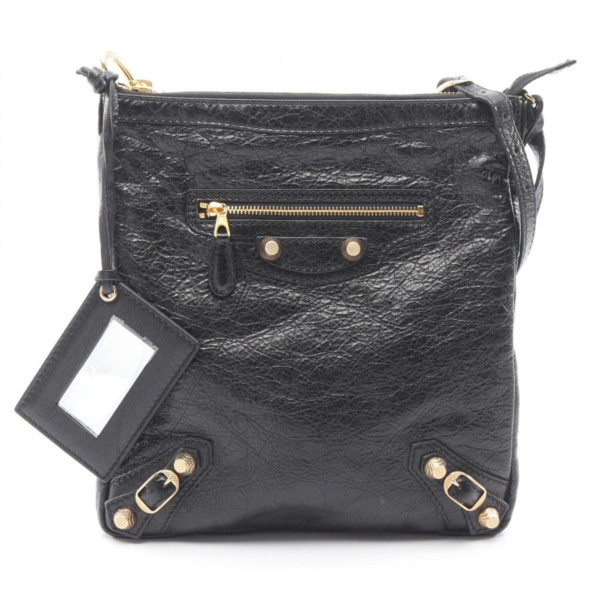 Balenciaga Black Leather Handbag Shoulder Bag (Pre-Owned)