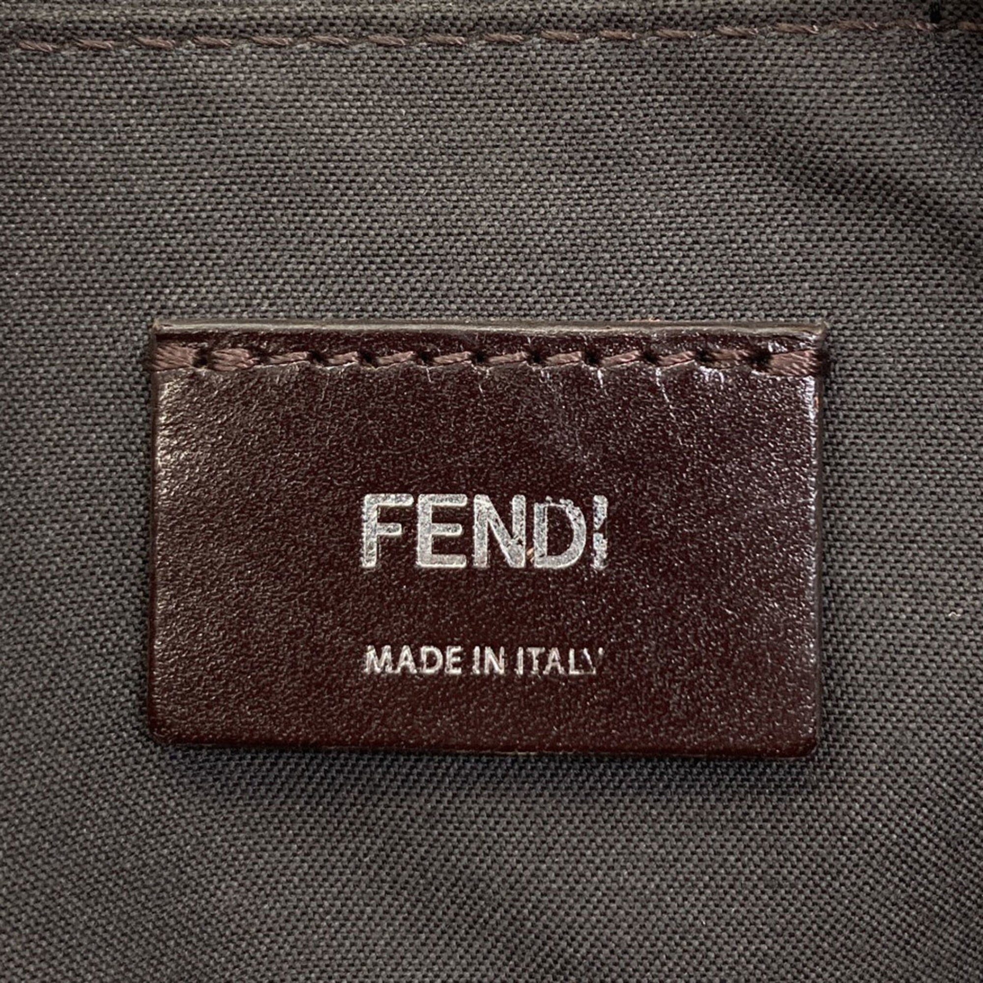 Fendi Navy Leather Shoulder Bag (Pre-Owned)