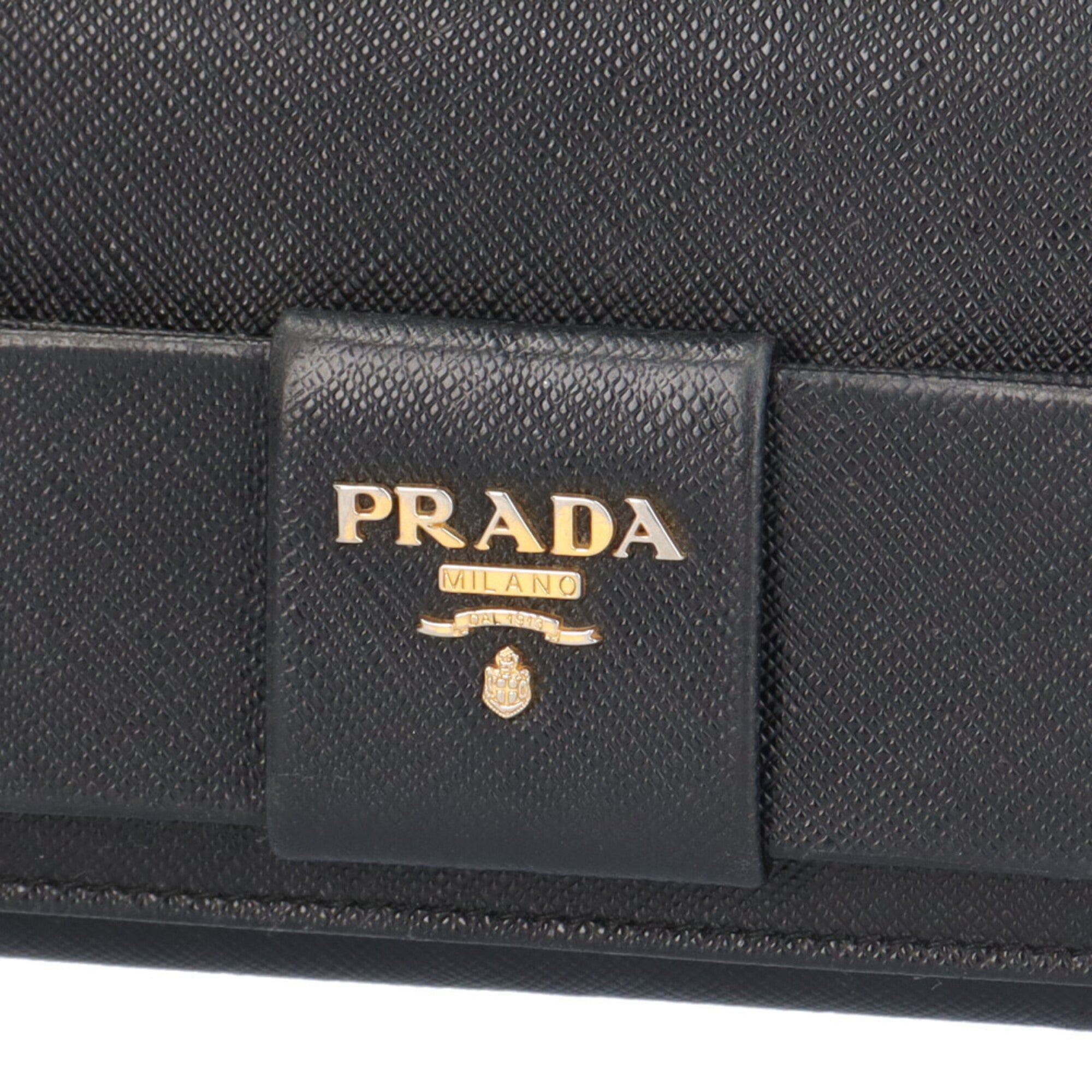 Prada Black Nero Leather Shoulder Bag (Pre-Owned)
