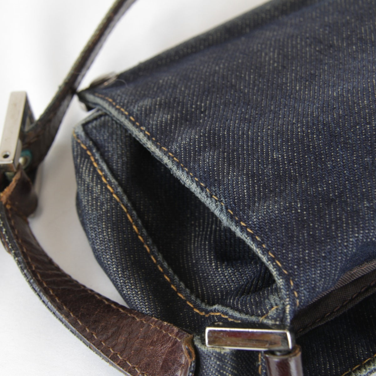 Fendi Navy Denim Shoulder Bag (Pre-Owned)