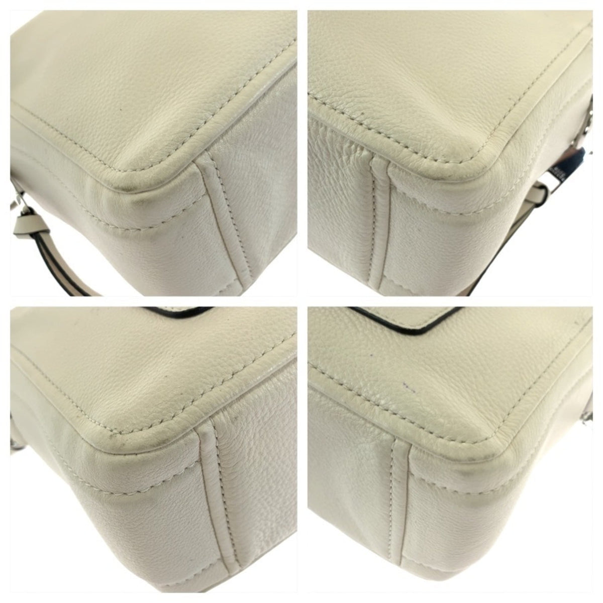 Marc Jacobs White Leather Clutch Bag Shoulder Bag (Pre-Owned)