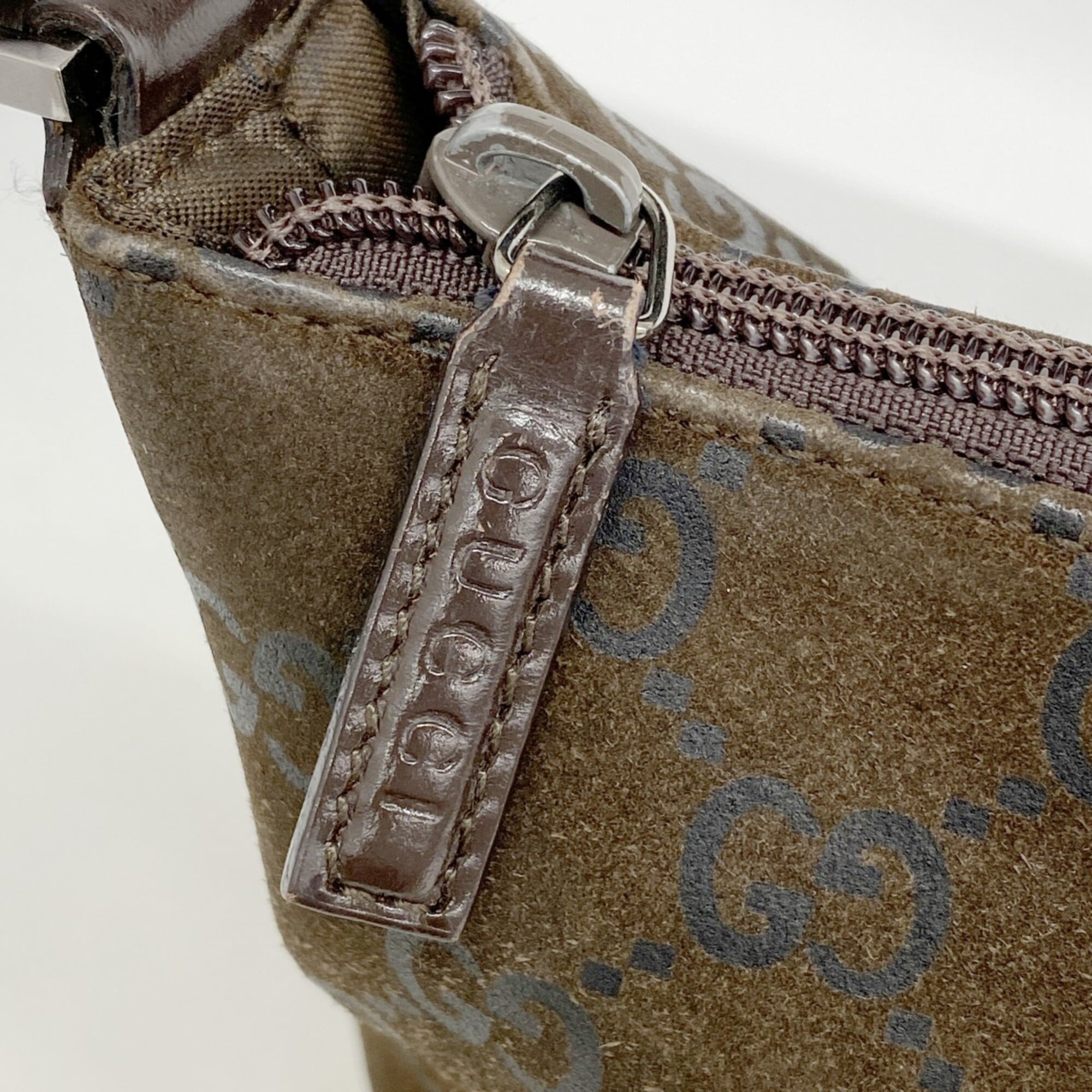 Gucci Brown Suede Shoulder Bag (Pre-Owned)