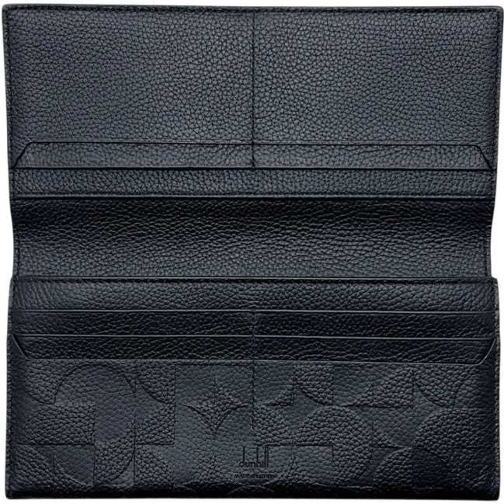 Dunhill Black Leather Long Wallet (Bi-Fold) (Pre-Owned)