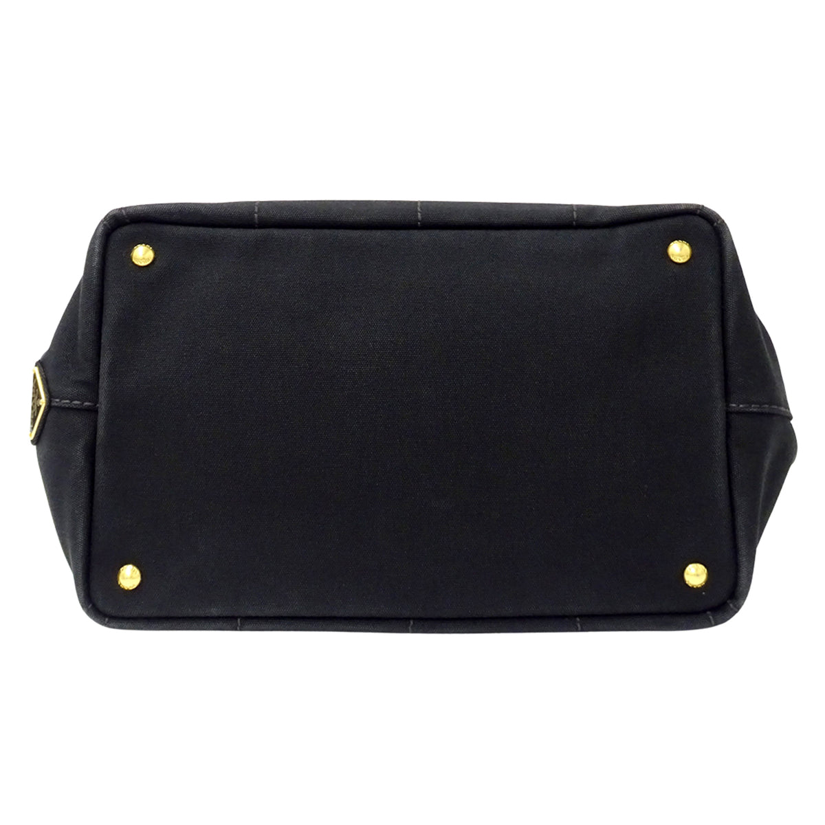 Prada Black Canvas Handbag Shoulder Bag Tote Bag (Pre-Owned)