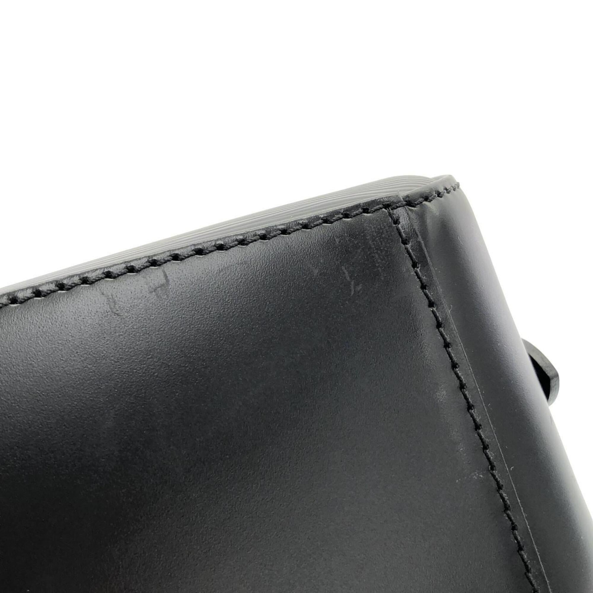 Louis Vuitton Black Leather Handbag (Pre-Owned)